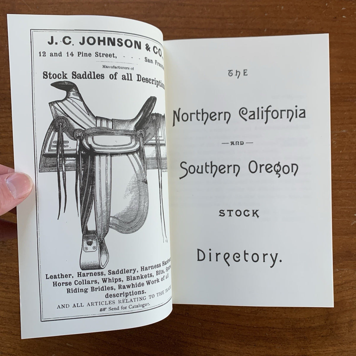 1888 Northern California and Southern Oregon Brand Book Stock Directory