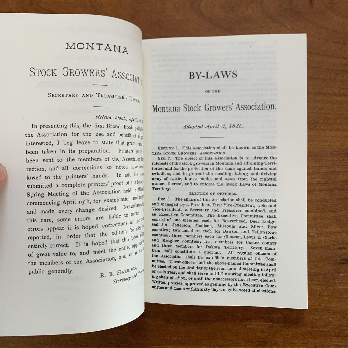 1886 Brand Book of the Montana Stock Growers' Association