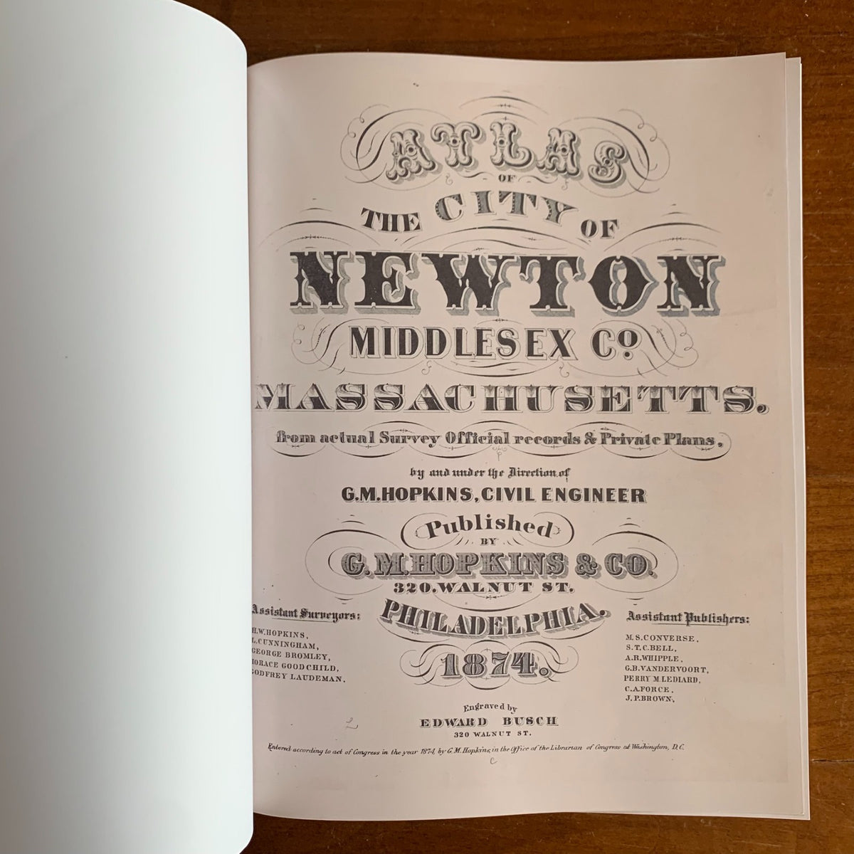 1874 Atlas of the City of Newton, Massachusetts