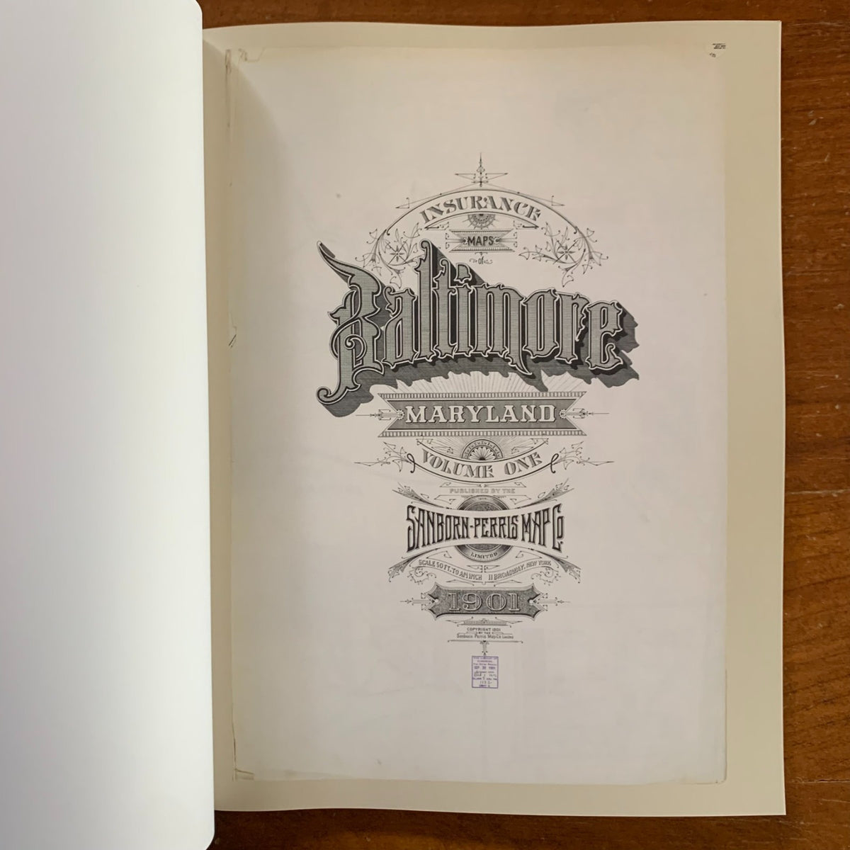 1901 Baltimore, Maryland Sanborn Fire Insurance Maps and Atlas, Volume One