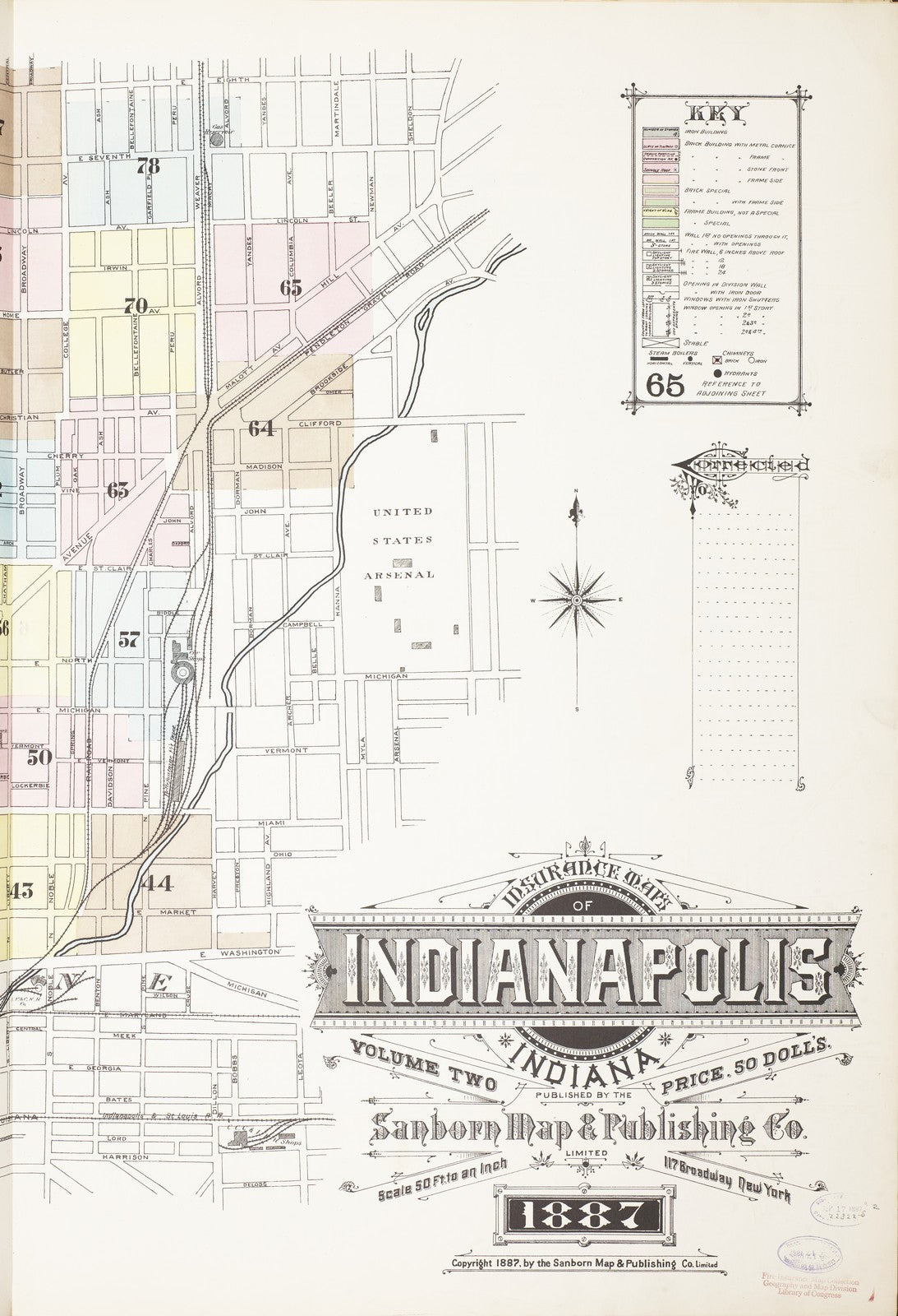 1887 Fire Insurance Maps and Atlas of Indianapolis, Indiana, Volume 2