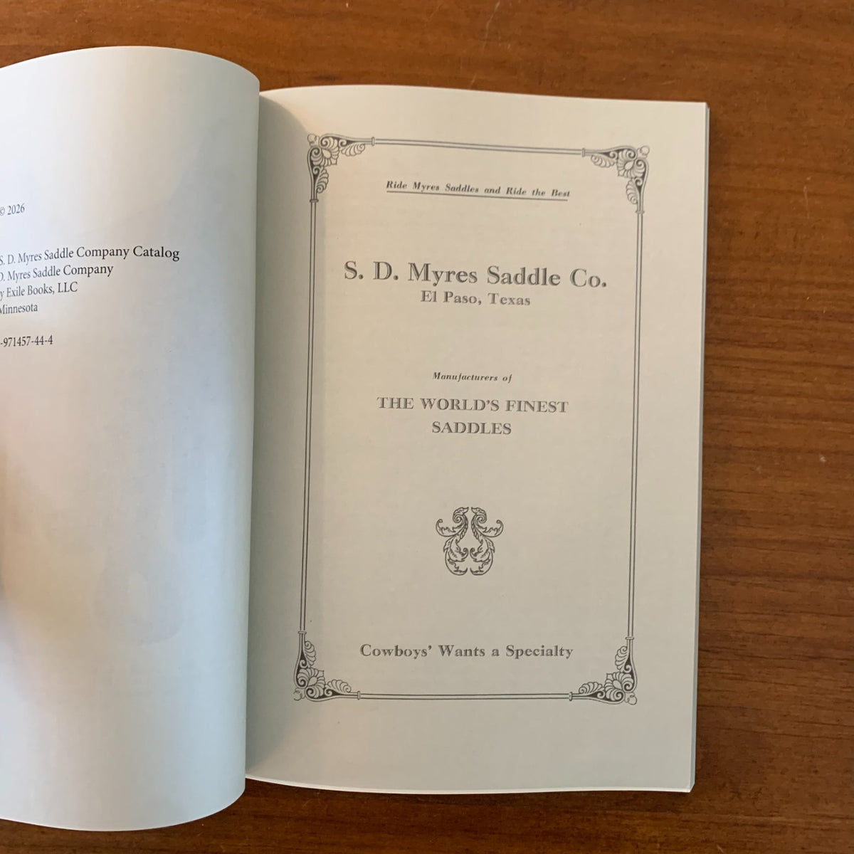 1938 S. D. Myres Saddle Company Catalog
