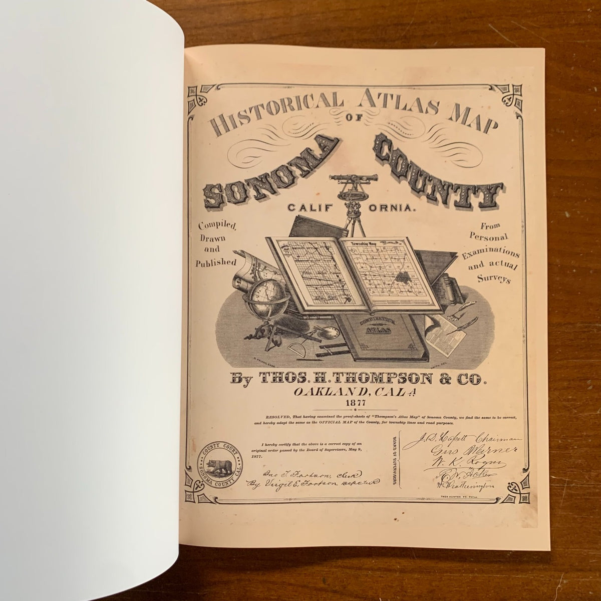 1877 Historical Atlas Map of Sonoma County, California
