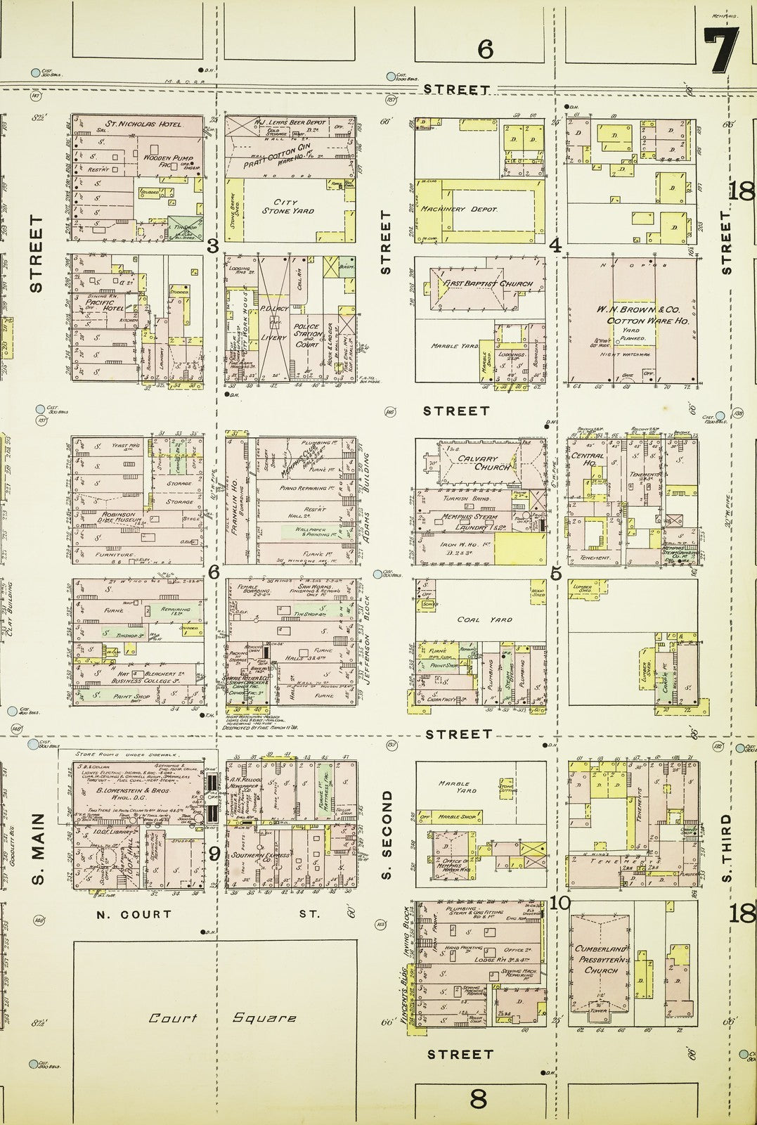 1888 Fire Insurance Maps and Atlas of Memphis, Tennessee