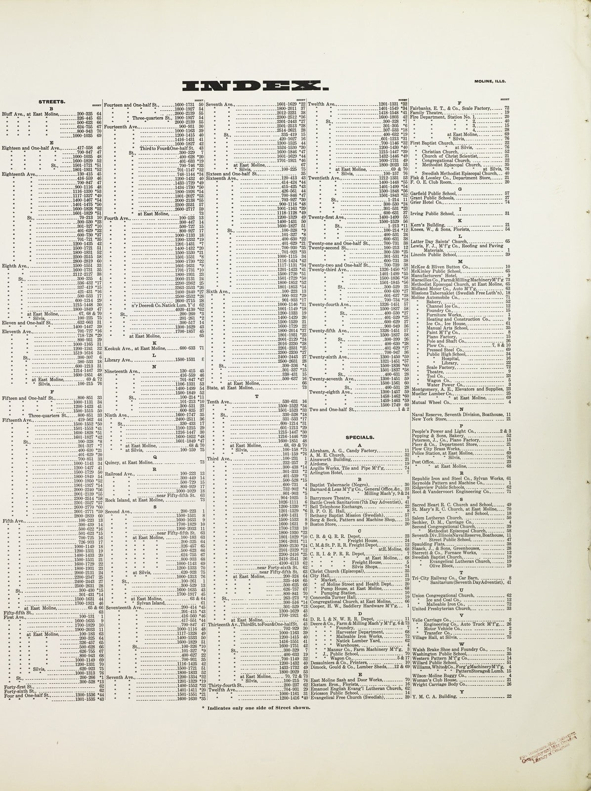 1912 Fire Insurance Maps and Atlas of Moline, Illinois