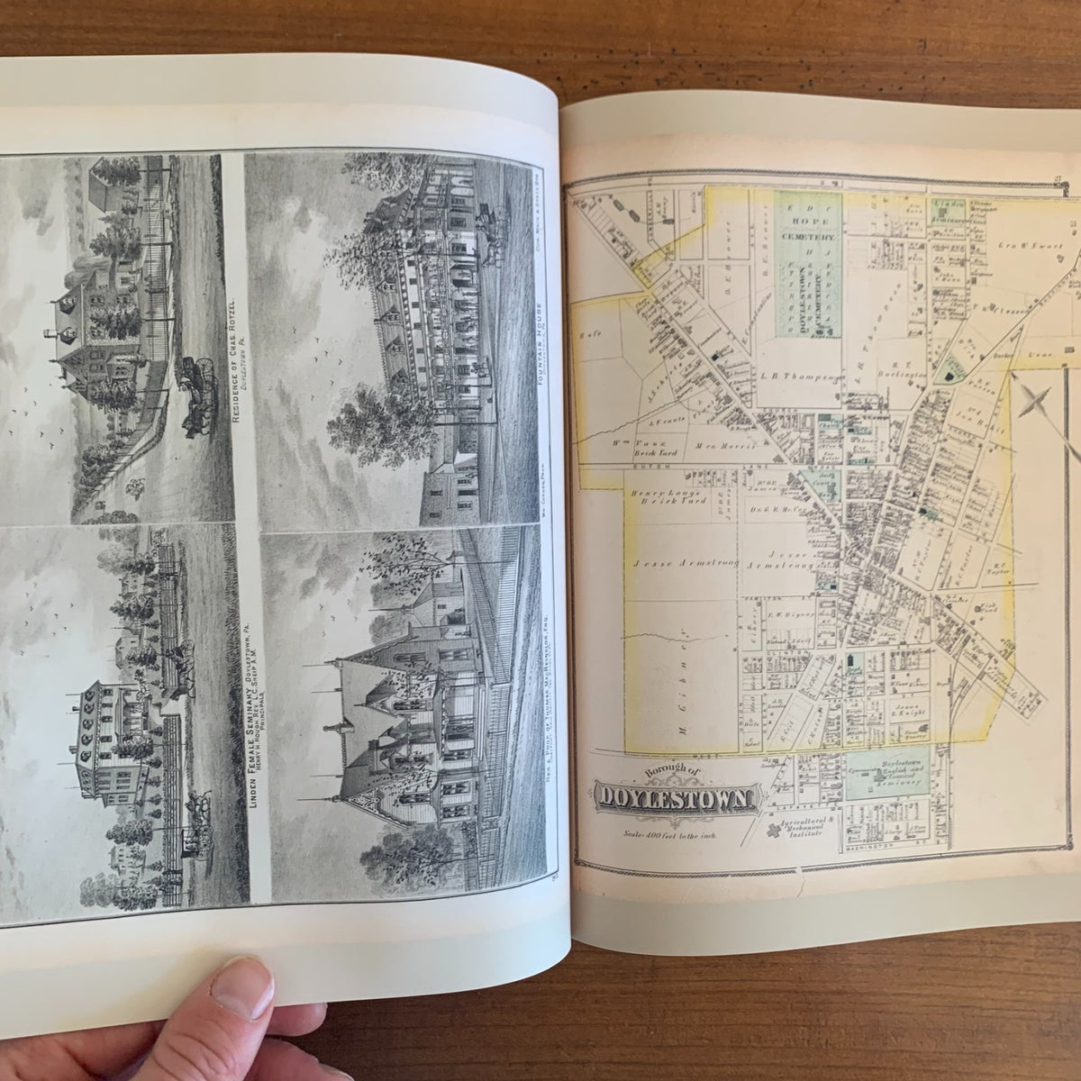 1876 Combination Atlas Map of Bucks County, Pennsylvania