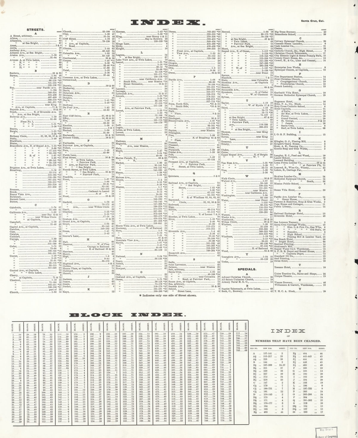 1905 Fire Insurance Maps and Atlas of Santa Cruz, California