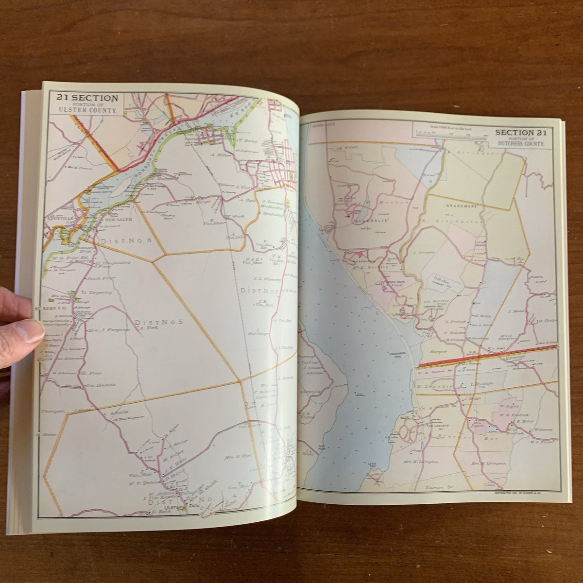 1891 Atlas of the Hudson River Valley New York City to Troy