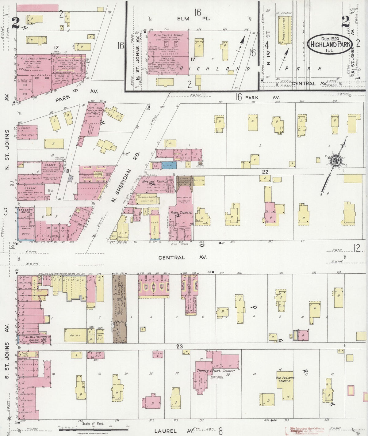 1924 Fire Insurance Maps and Atlas of Highland Park and Highwood, Illinois