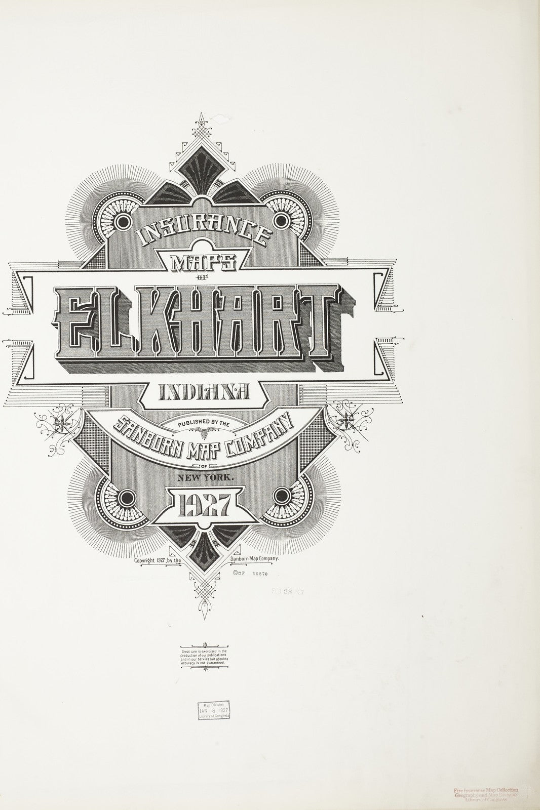 1927 Fire Insurance Maps and Atlas of Elkhart, Indiana