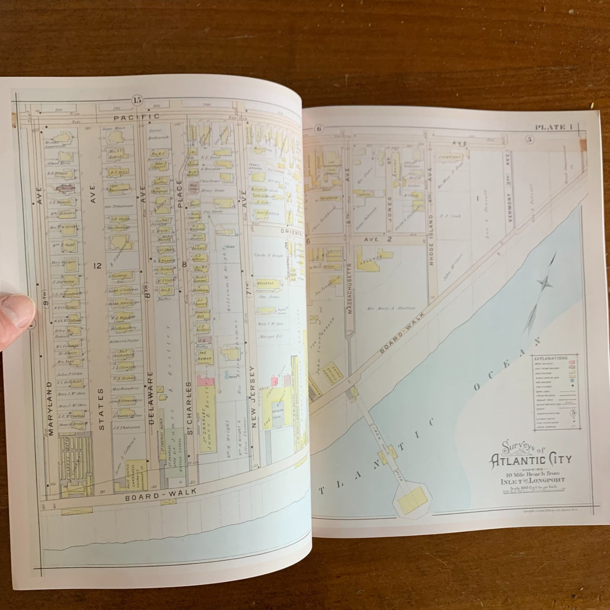 1896 Atlas of Atlantic City NJ, Chelsea, Ventnor, Longport