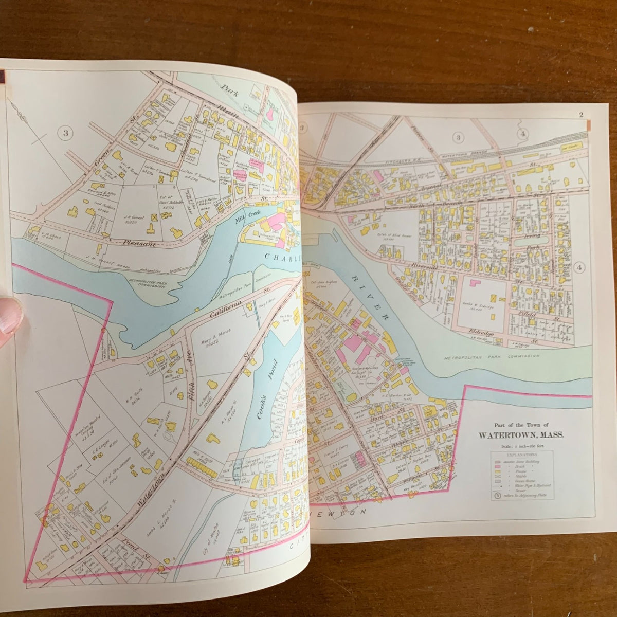 1898 Atlas of Watertown, Belmont, Arlington and Lexington, Massachusetts