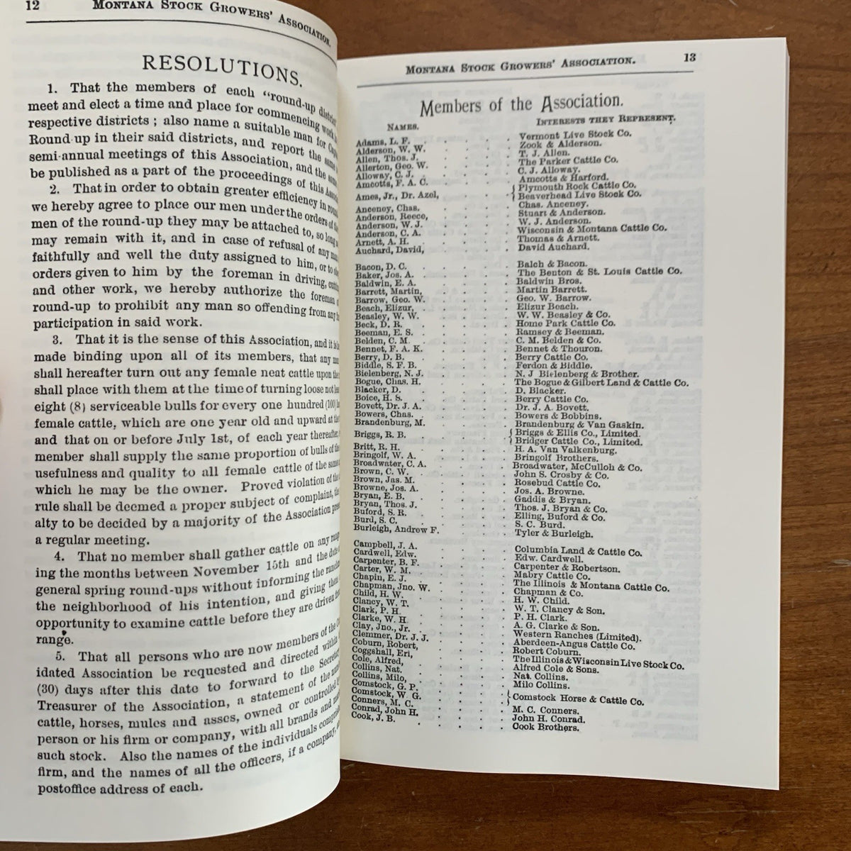 1886 Brand Book of the Montana Stock Growers' Association
