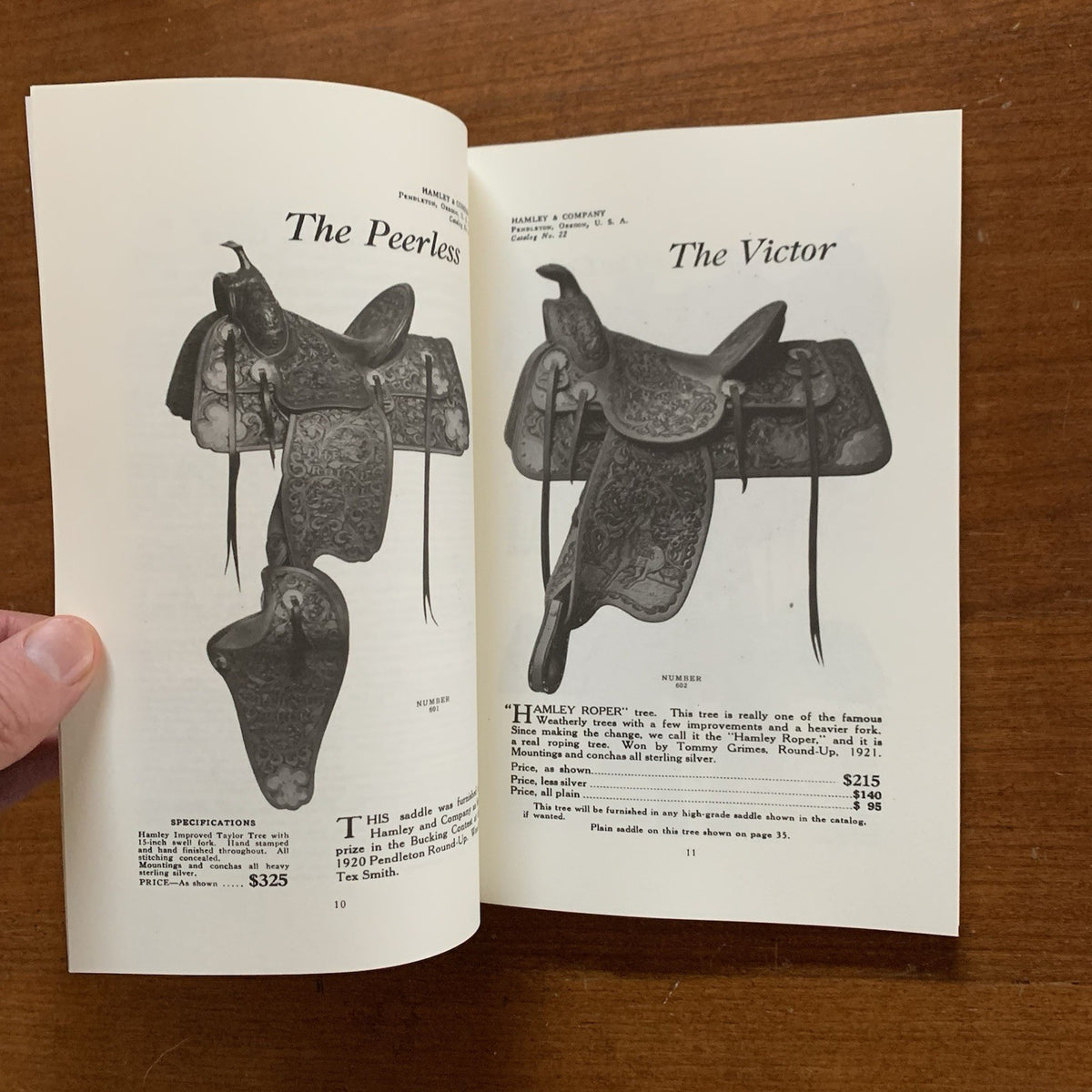1922 Hamley & Company Saddles Catalog No. 22 Cowboy Outfitters
