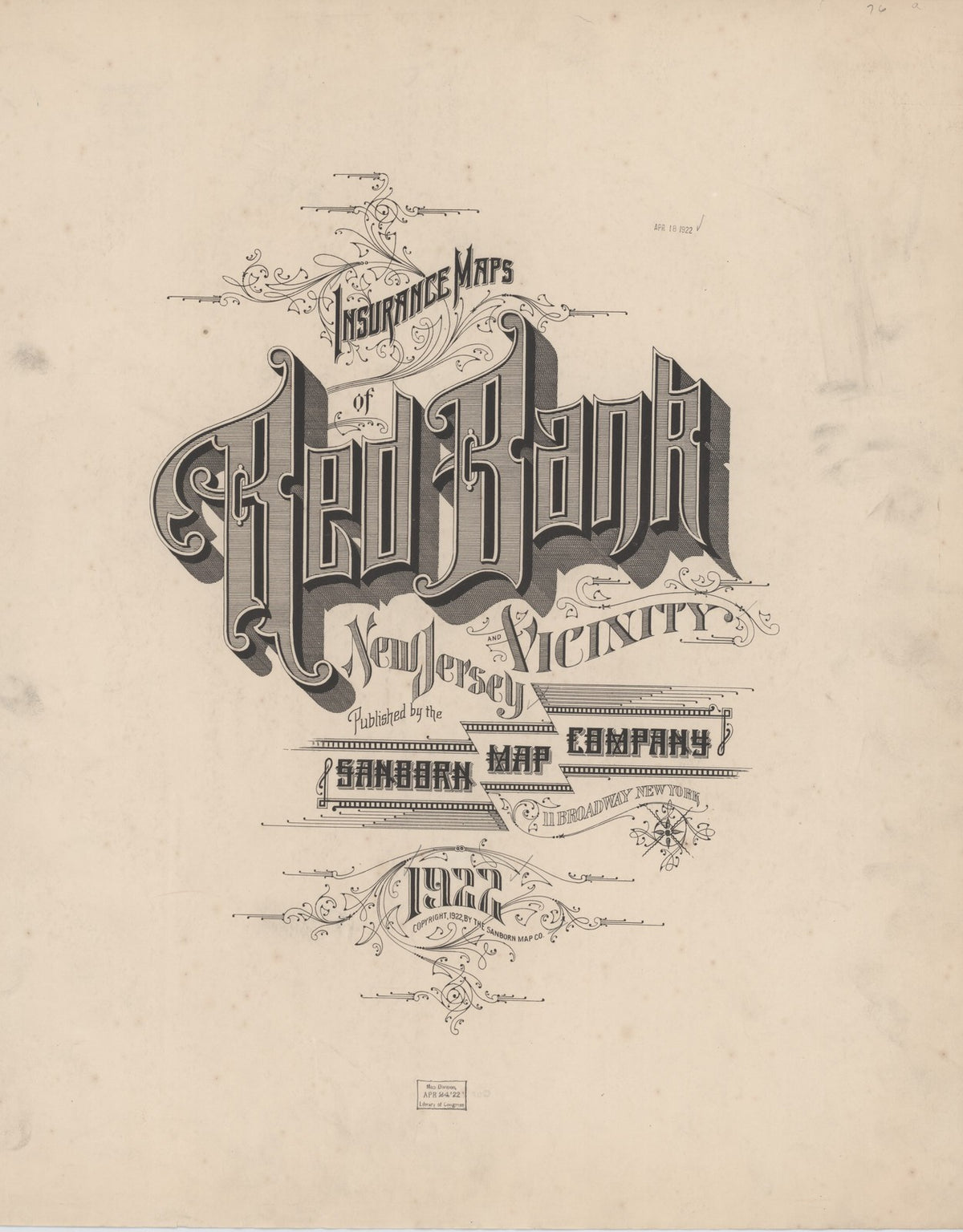 1922 Fire Insurance Maps and Atlas of Red Bank, New Jersey