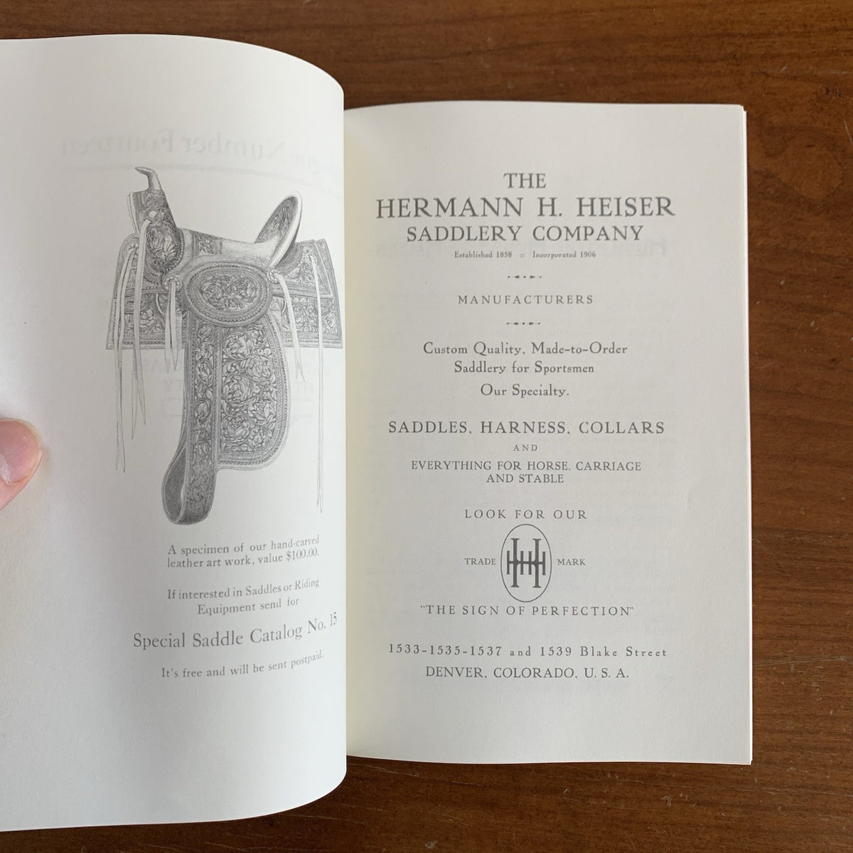 The Hermann H. Heiser Saddlery Co. Catalog No. 14