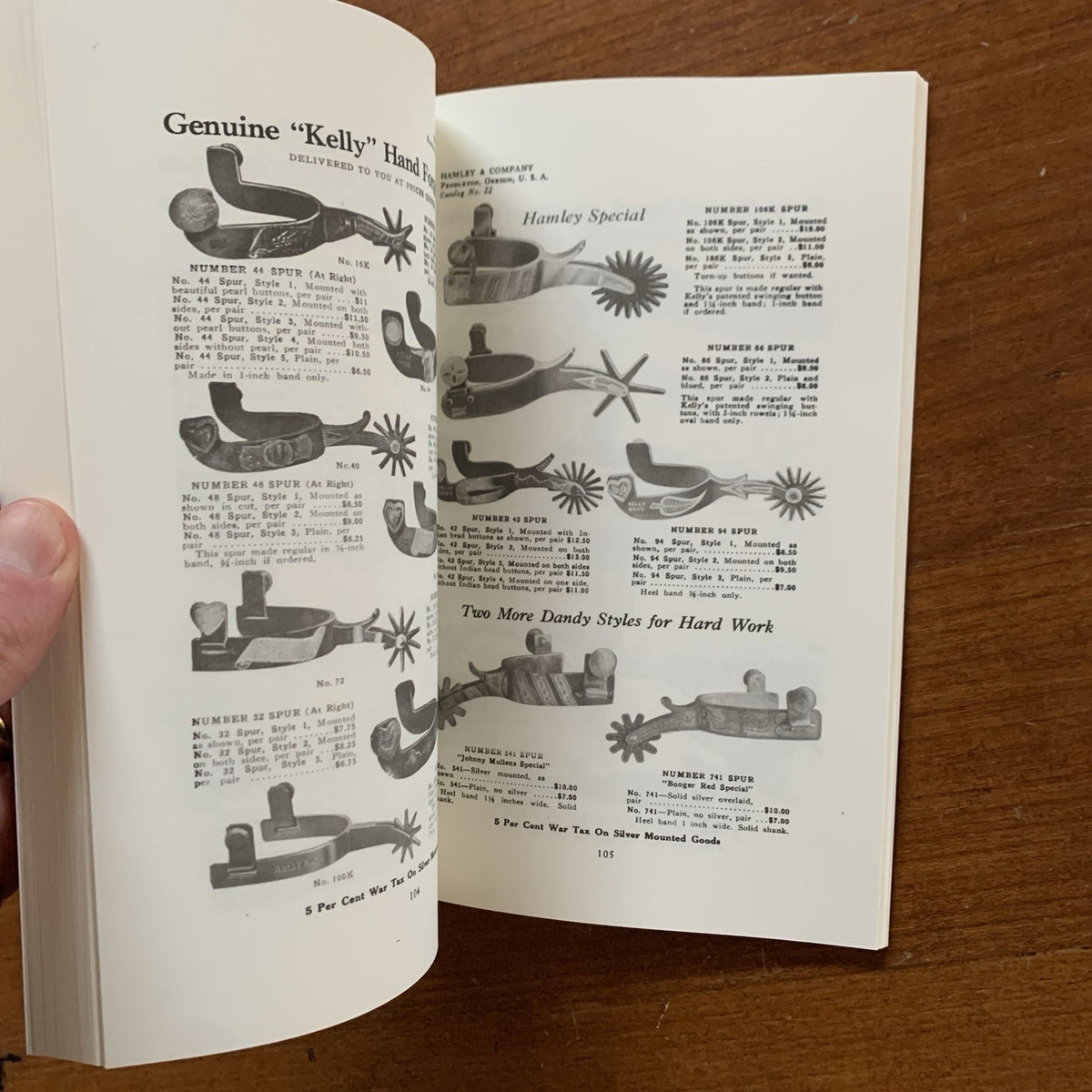 1922 Hamley & Company Saddles Catalog No. 22 Cowboy Outfitters