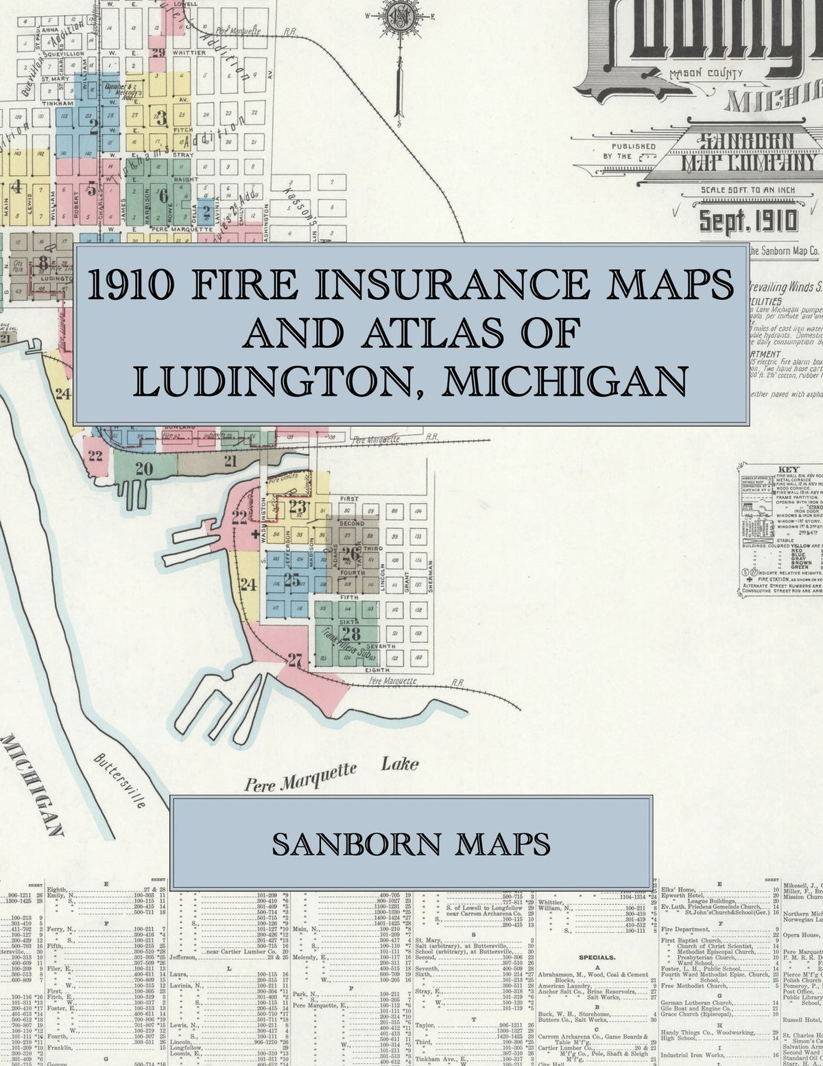 1910 Fire Insurance Maps and Atlas of Ludington, Michigan