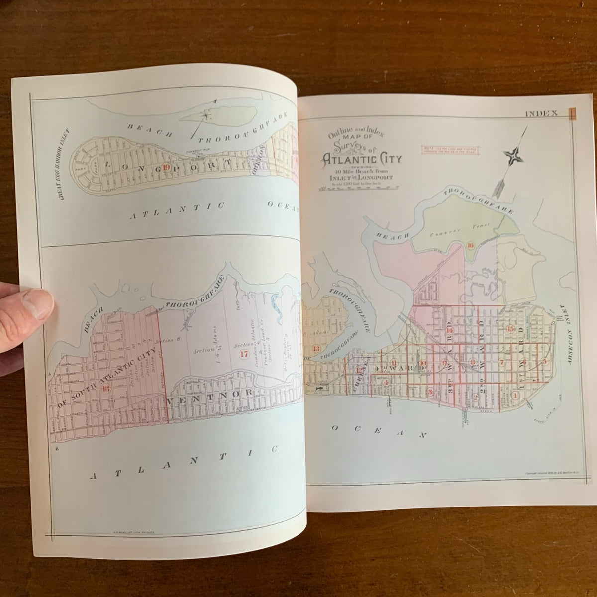 1896 Atlas of Atlantic City NJ, Chelsea, Ventnor, Longport