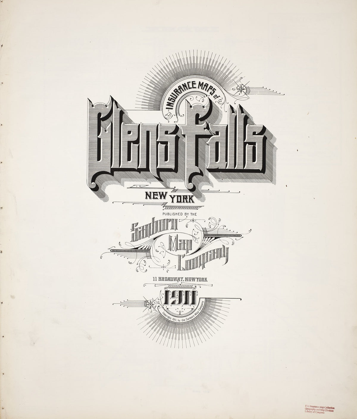 1911 Fire Insurance Maps and Atlas of Glens Falls, New York