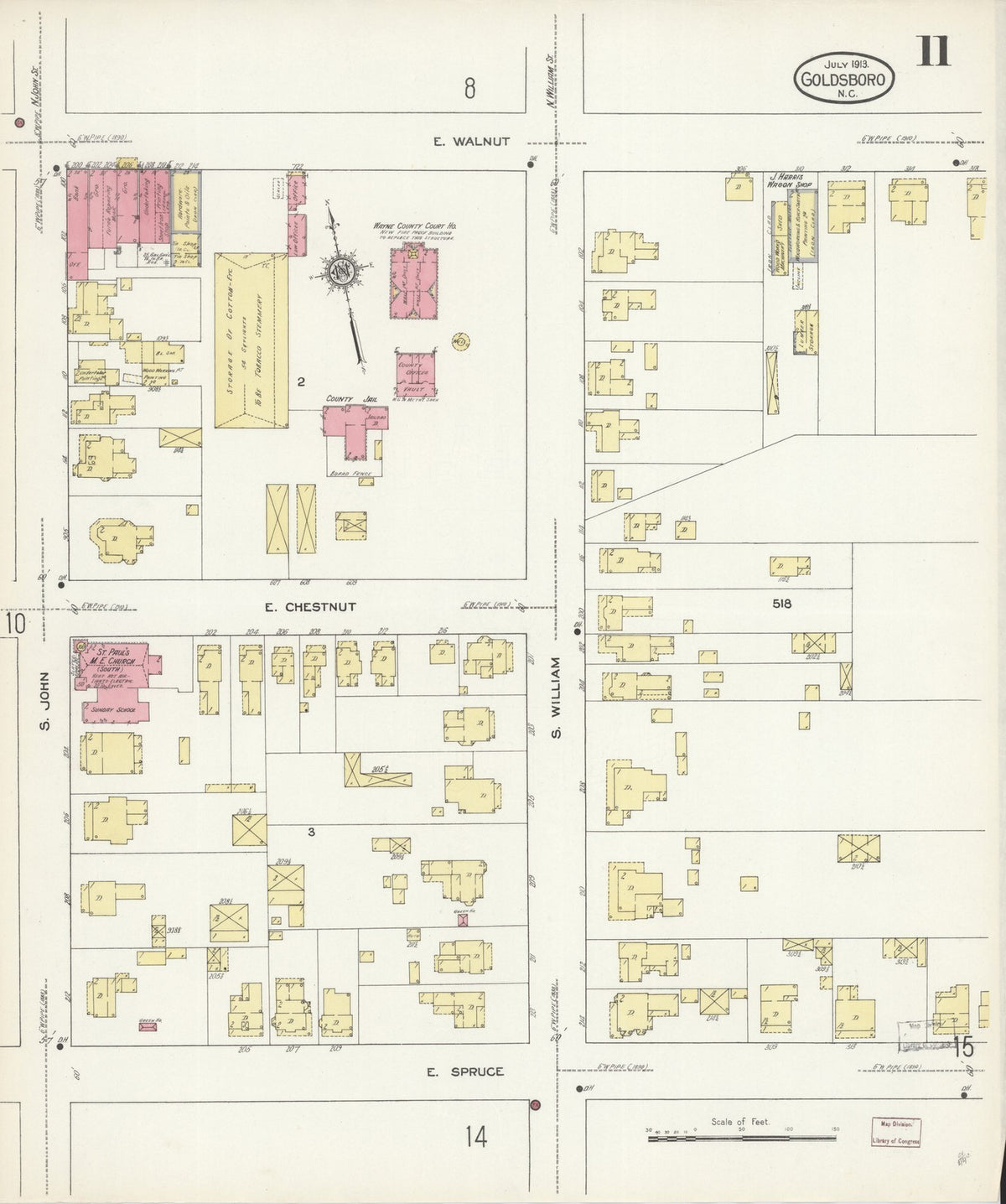 1913 Fire Insurance Maps and Atlas of Goldsboro, North Carolina
