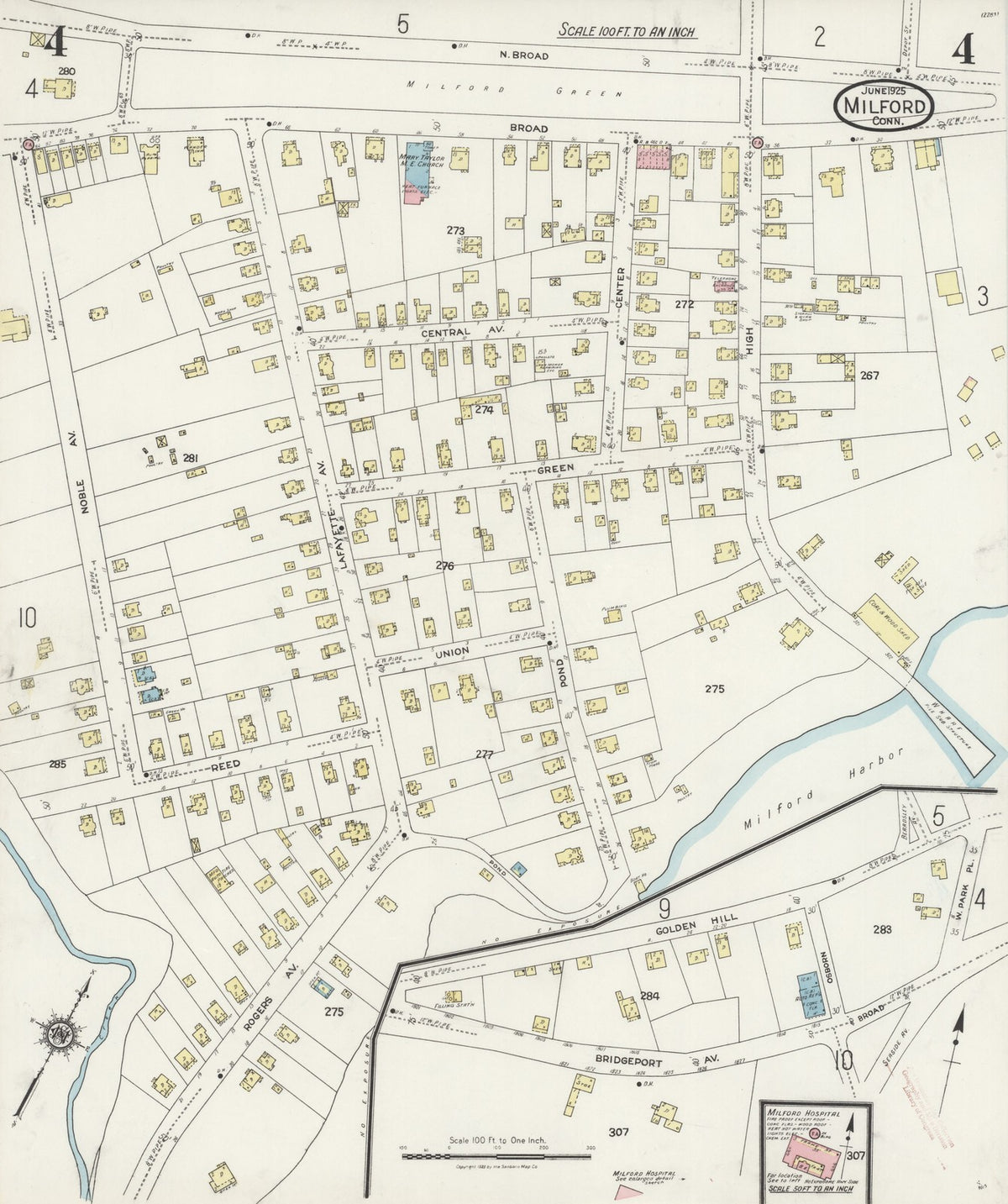 1925 Fire Insurance Maps and Atlas of Milford, Connecticut