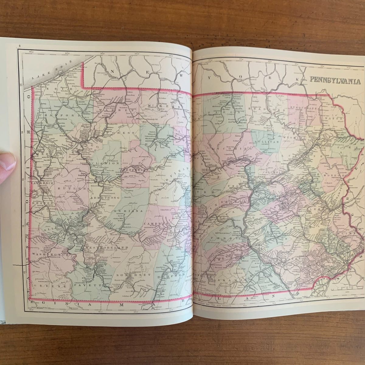 1876 Combination Atlas Map of Bucks County, Pennsylvania