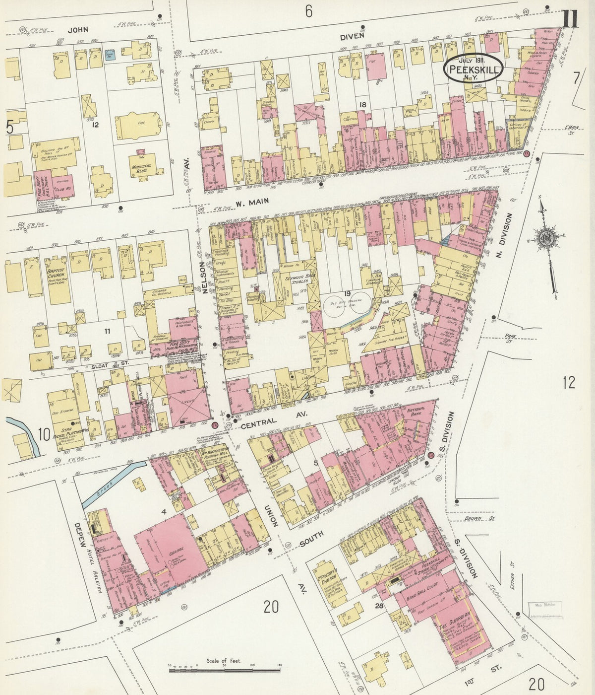 1911 Fire Insurance Maps and Atlas of Peekskill, Verplanck & Buchanan, New York