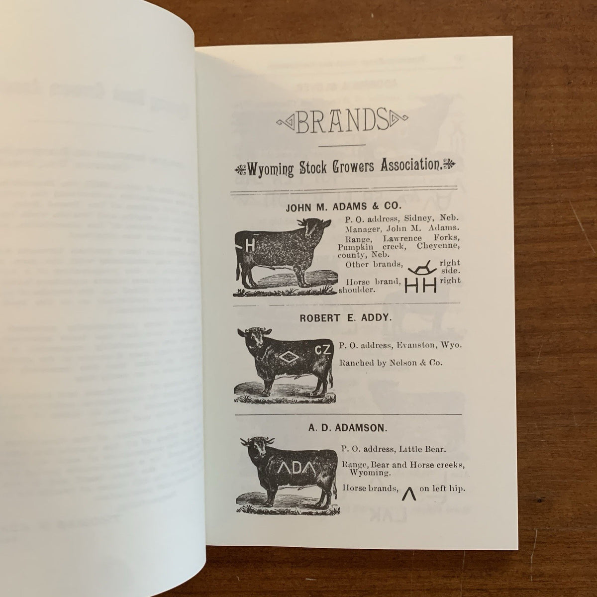 1887 Brand Book Published by the Wyoming Stock Growers Association