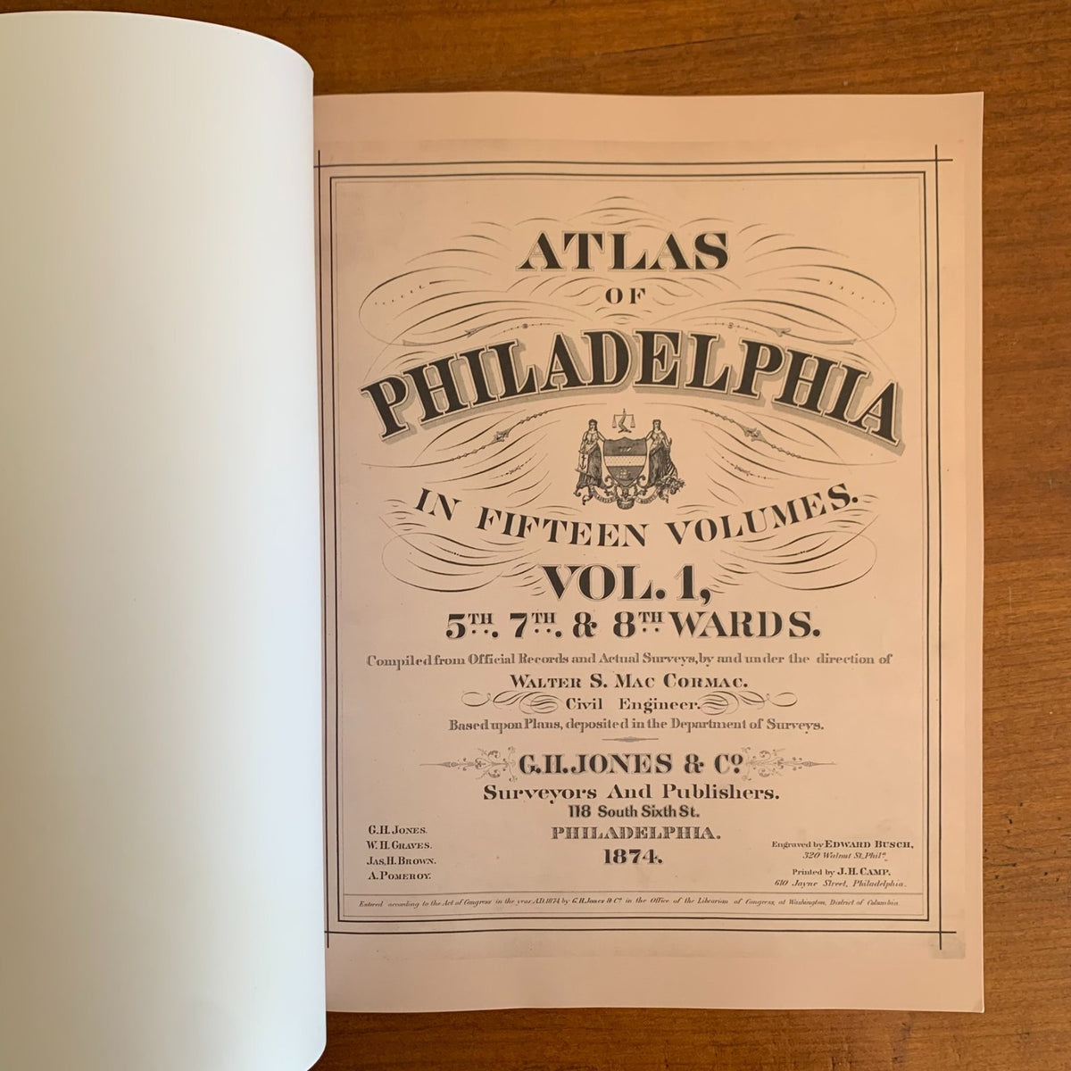1874 Atlas of Philadelphia, Volume 1: 5th, 7th and 8th Wards