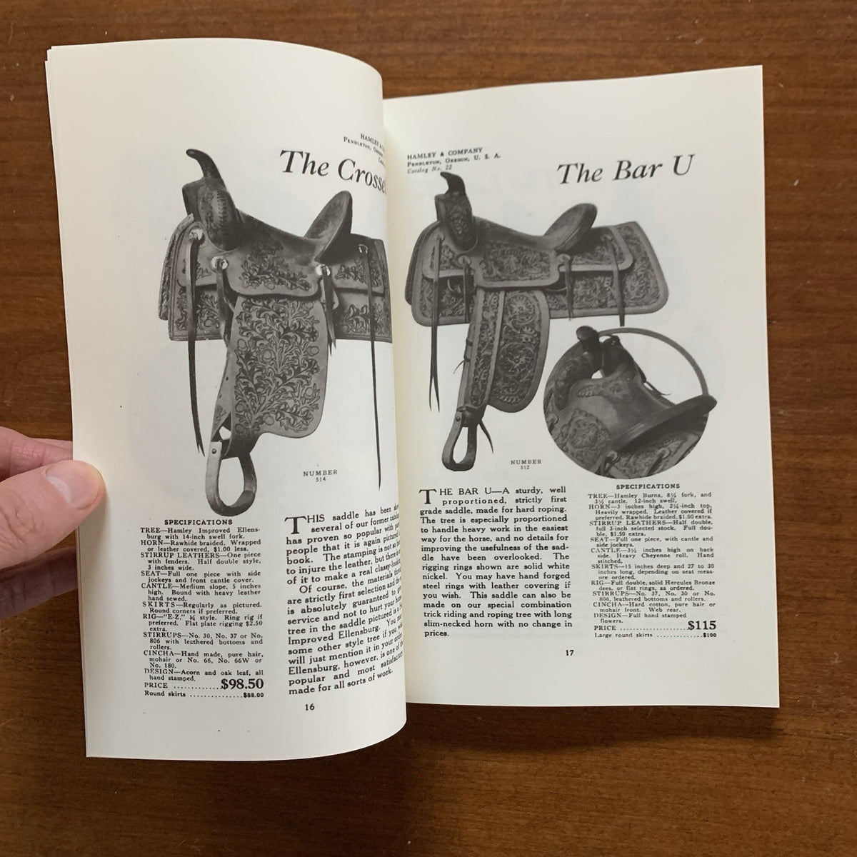 1922 Hamley & Company Saddles Catalog No. 22 Cowboy Outfitters