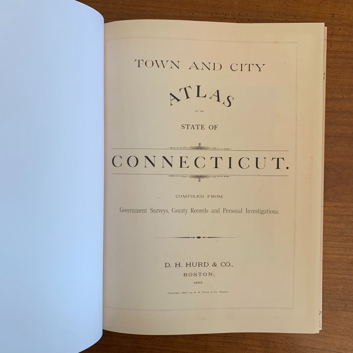 1893 Town and City Atlas of the State of Connecticut