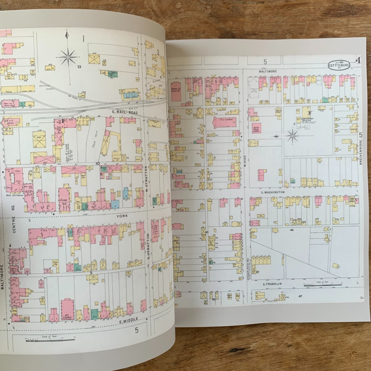 Gettysburg: The Town After the Battle Fire Insurance Atlas Maps