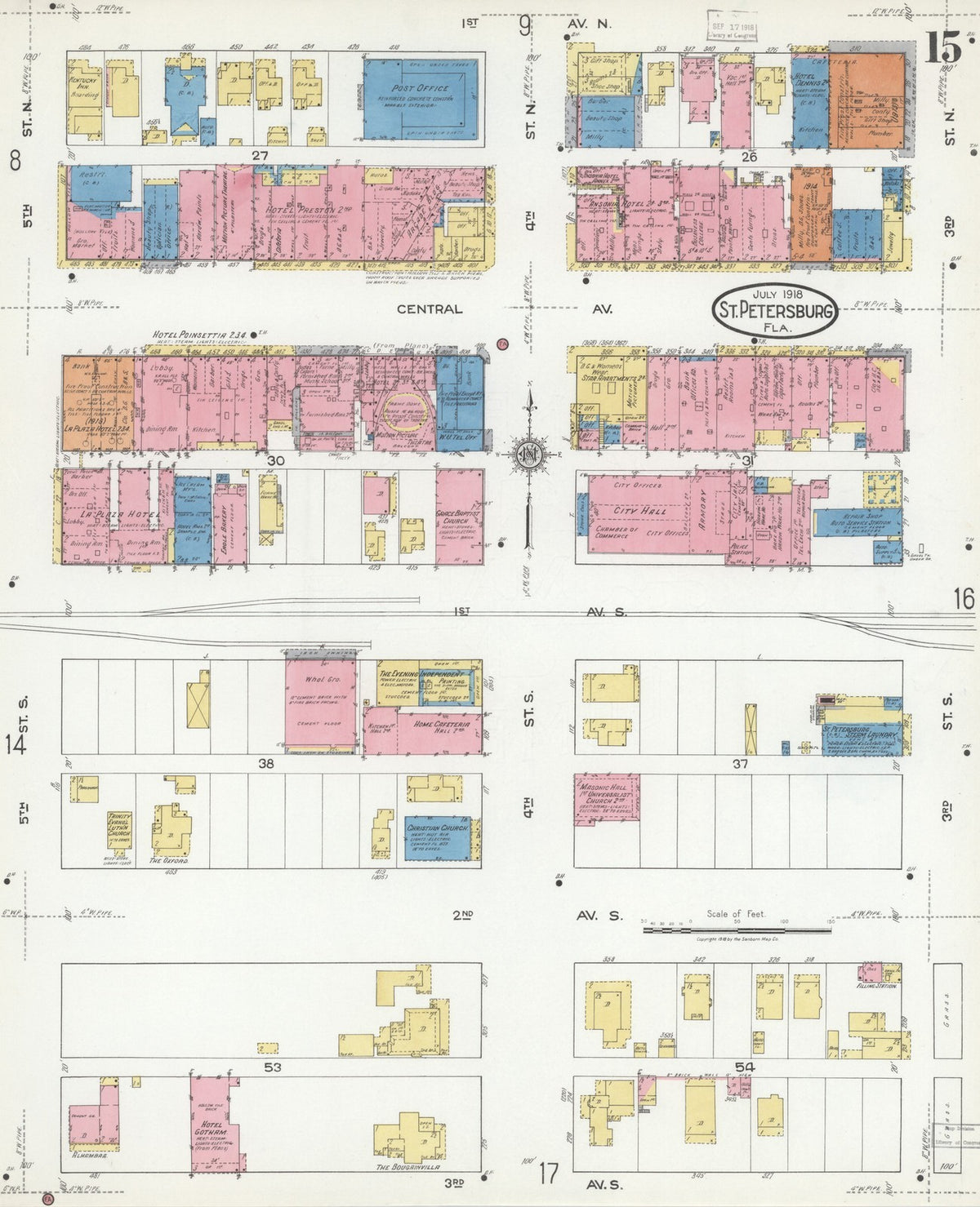 1918 Fire Insurance Maps and Atlas of St. Petersburg, Florida