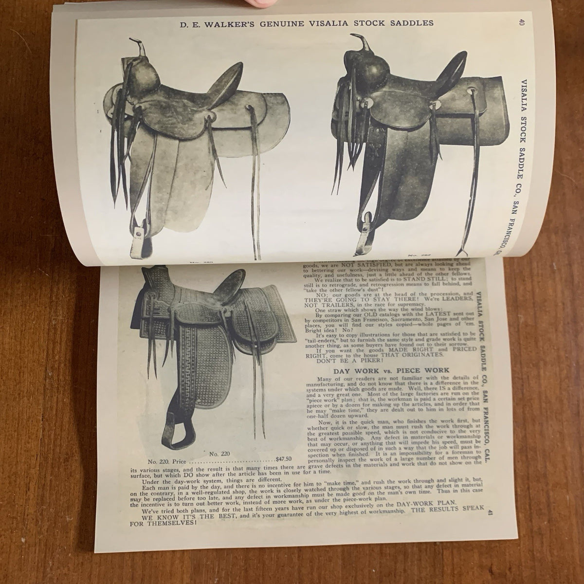 1911 Visalia Stock Saddle Co. Catalogue catalog No.17 Horse Tack