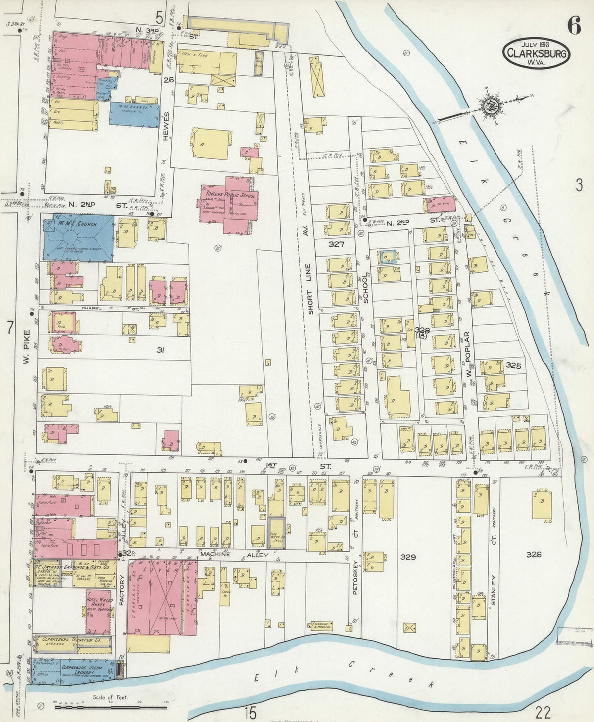 1916 Fire Insurance Maps and Atlas of Clarksburg, West Virginia