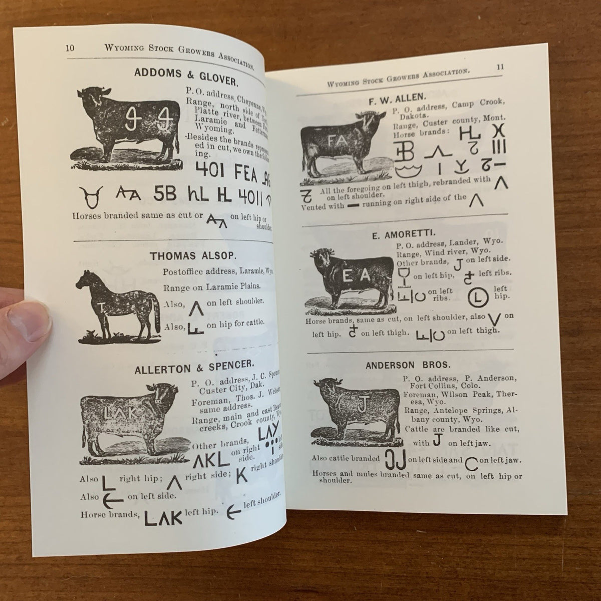 1887 Brand Book Published by the Wyoming Stock Growers Association
