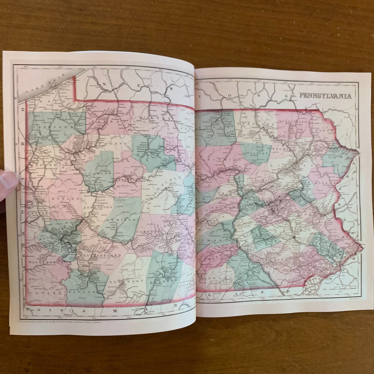 1875 Combination Atlas Map of Delaware County, Pennsylvania