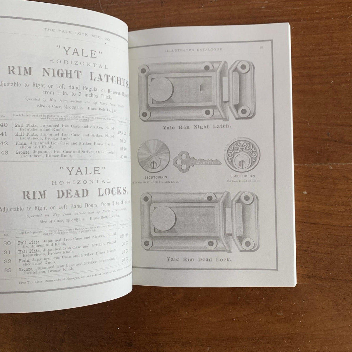 1880 Yale Lock Mfg. Company Catalog No. 7