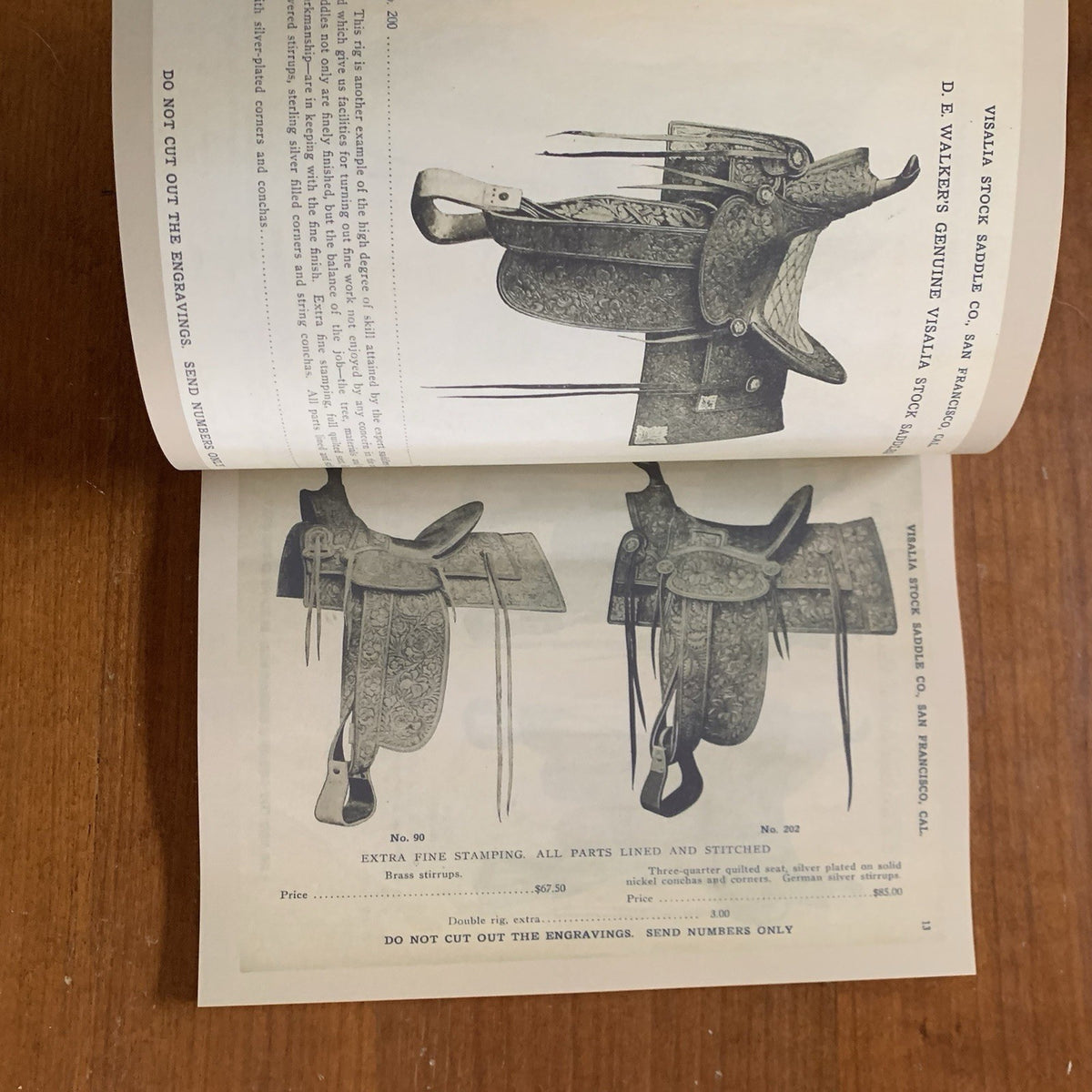 1911 Visalia Stock Saddle Co. Catalogue catalog No.17 Horse Tack