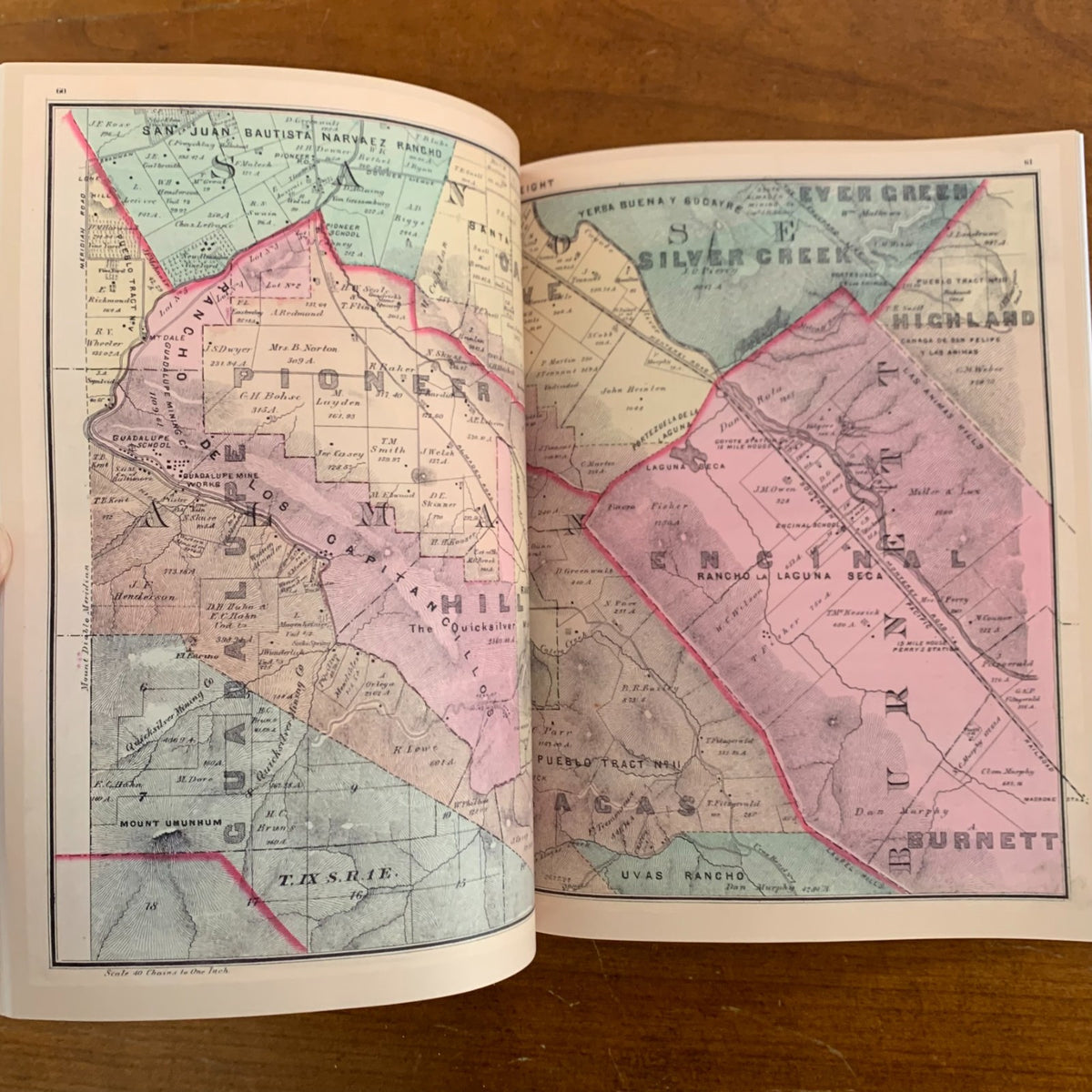1876 Historical Atlas Map of Santa Clara County, California