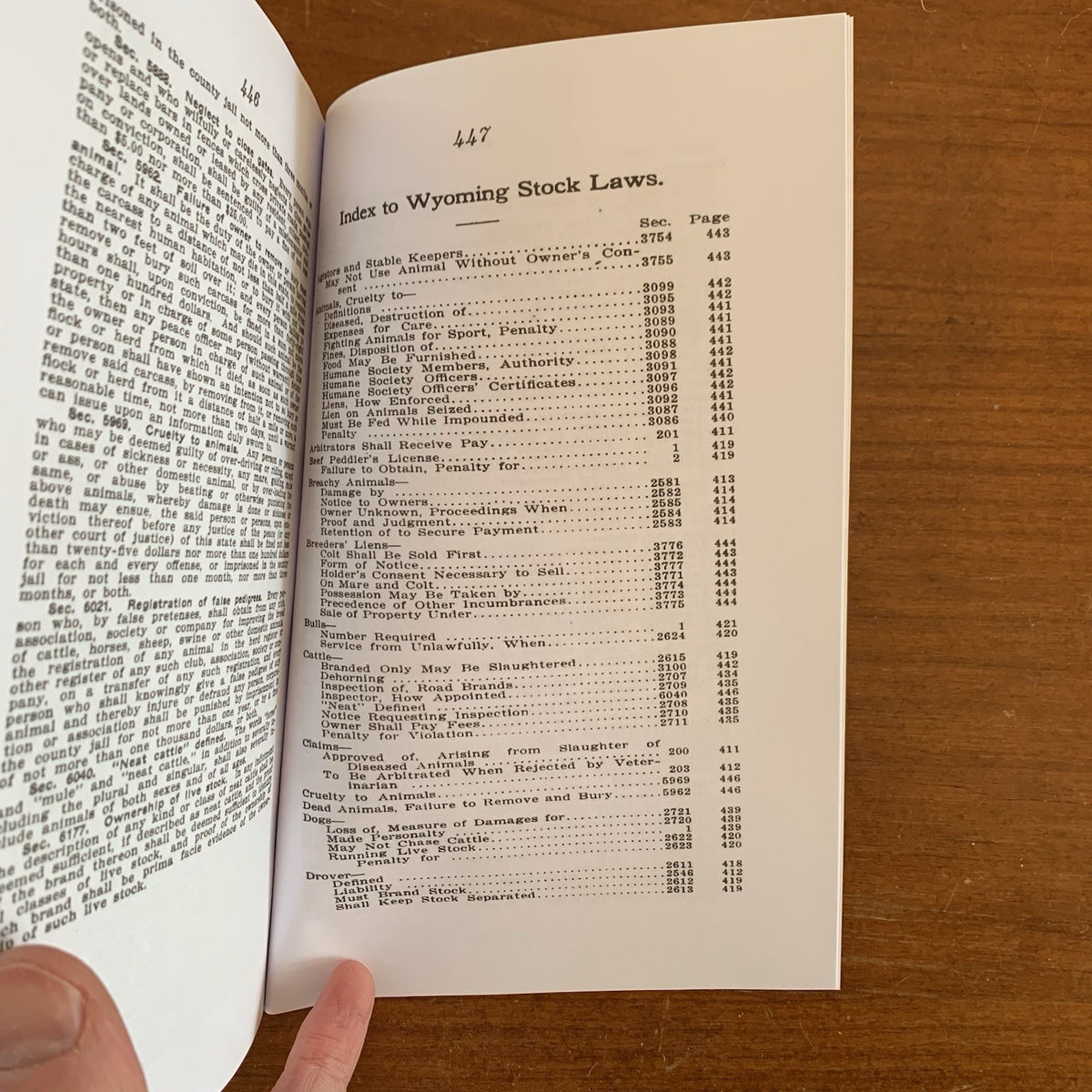 1916 Official Brand Book of the State of Wyoming: Live Stock Laws