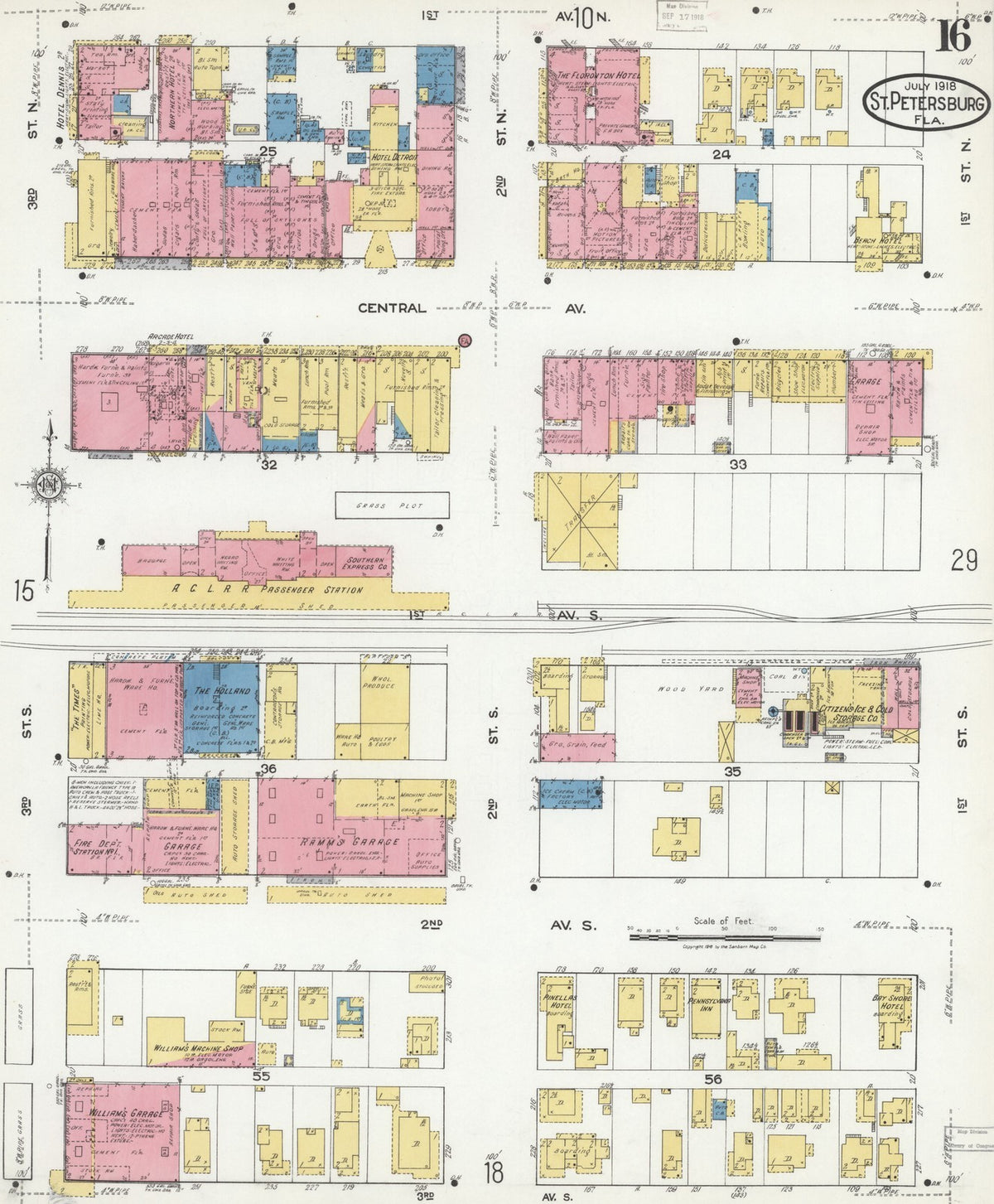 1918 Fire Insurance Maps and Atlas of St. Petersburg, Florida