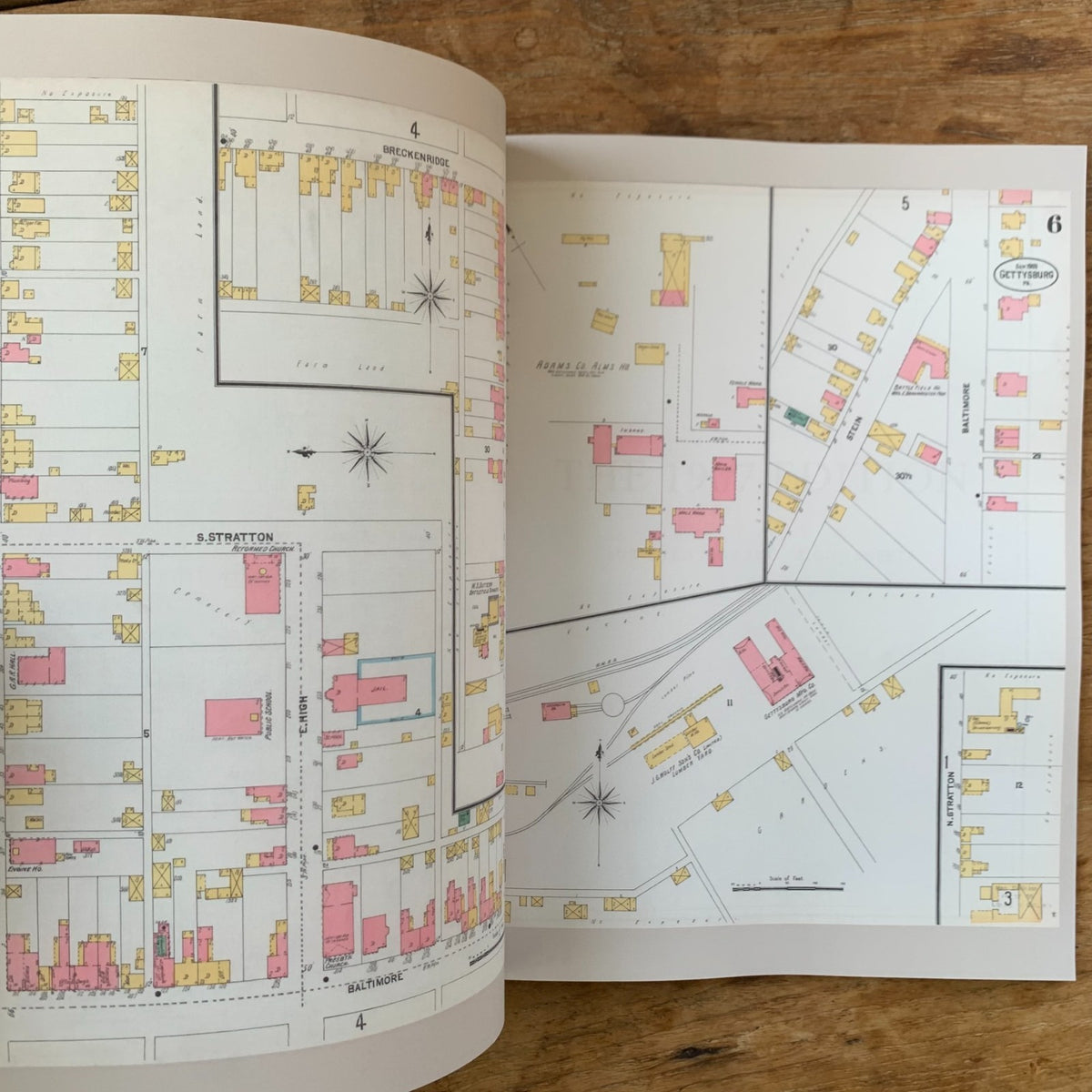 Gettysburg: The Town After the Battle Fire Insurance Atlas Maps