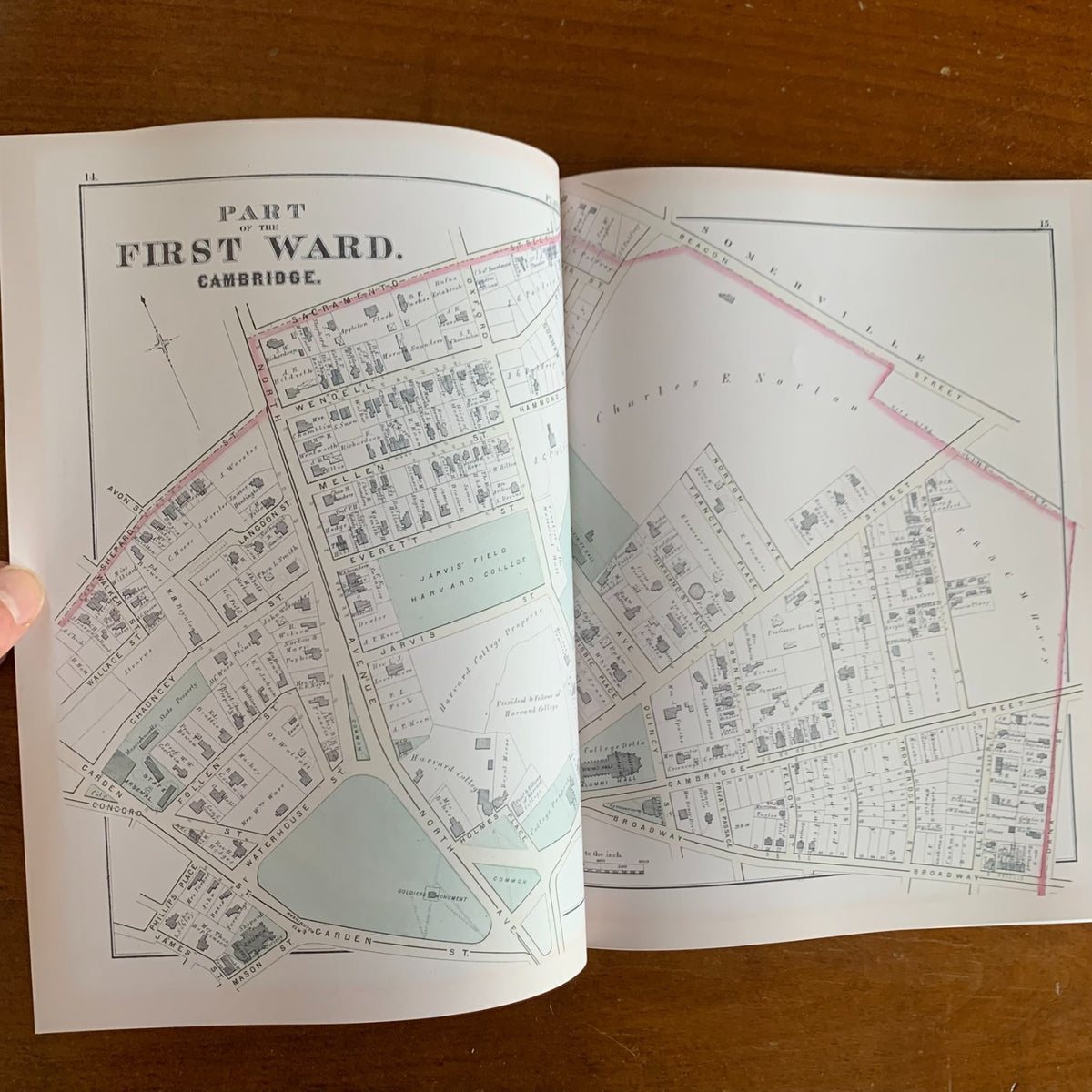 1873 Atlas of the City of Cambridge, Massachusetts (Harvard)