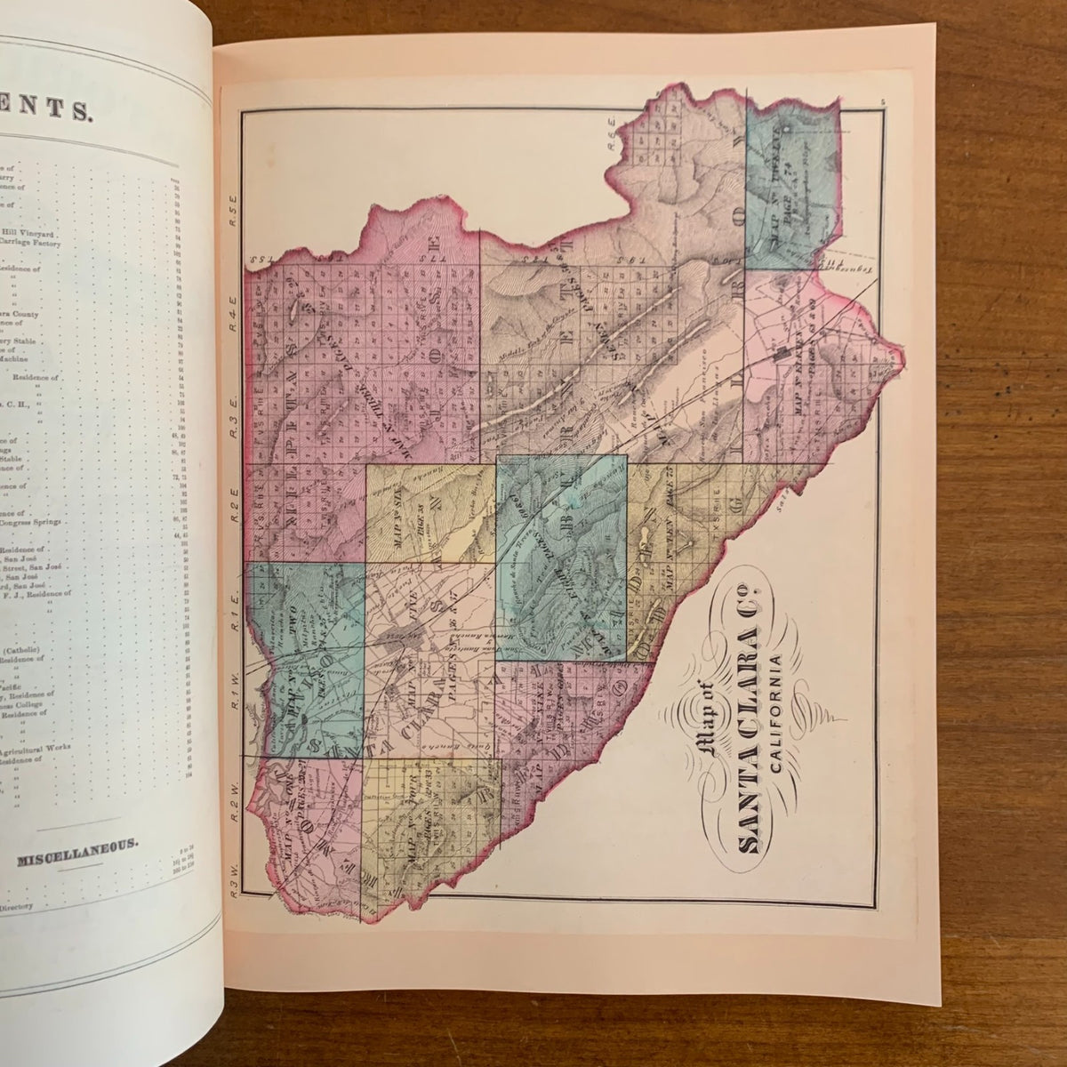 1876 Historical Atlas Map of Santa Clara County, California