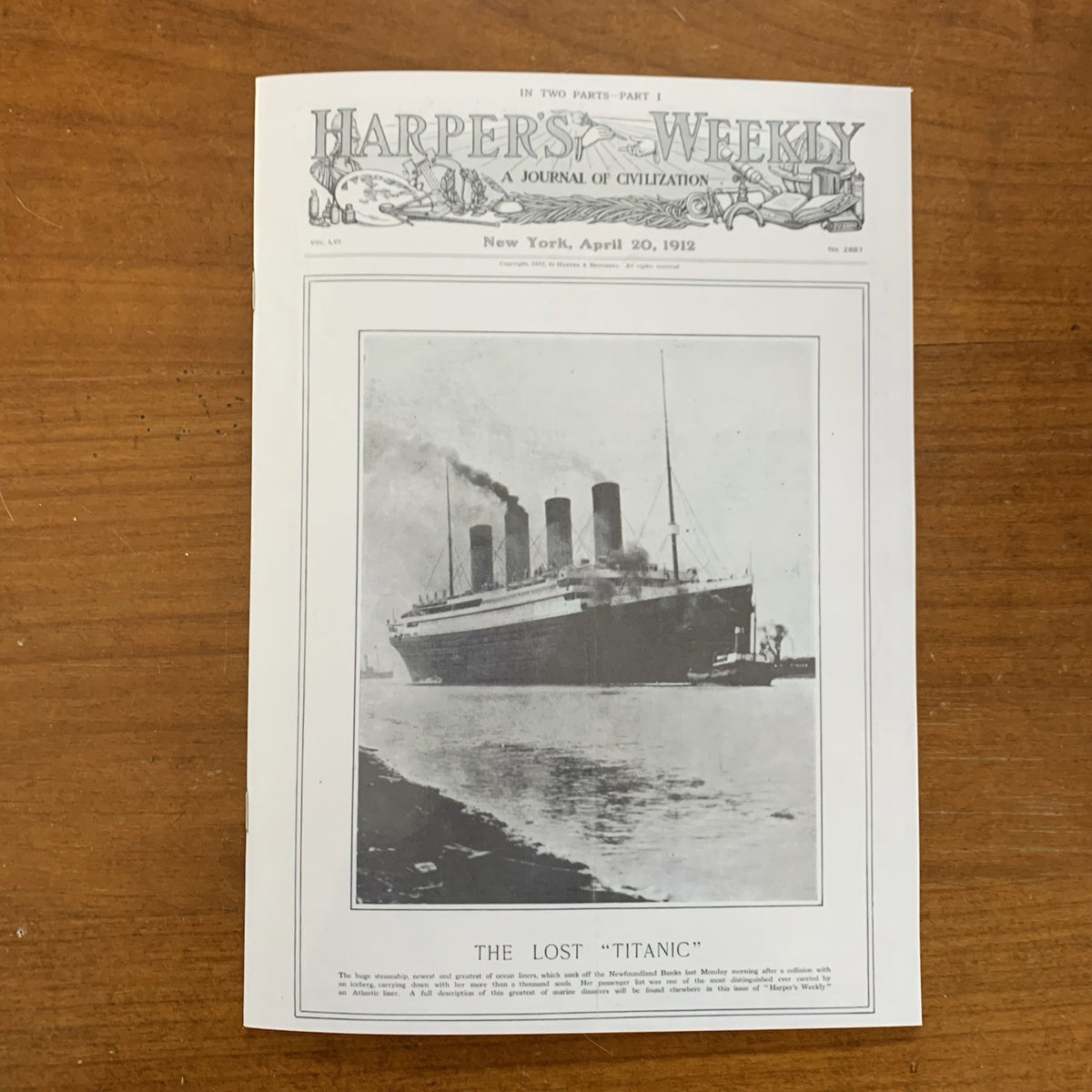 Titanic Sinking Double Issue: Harper’s Weekly 1912