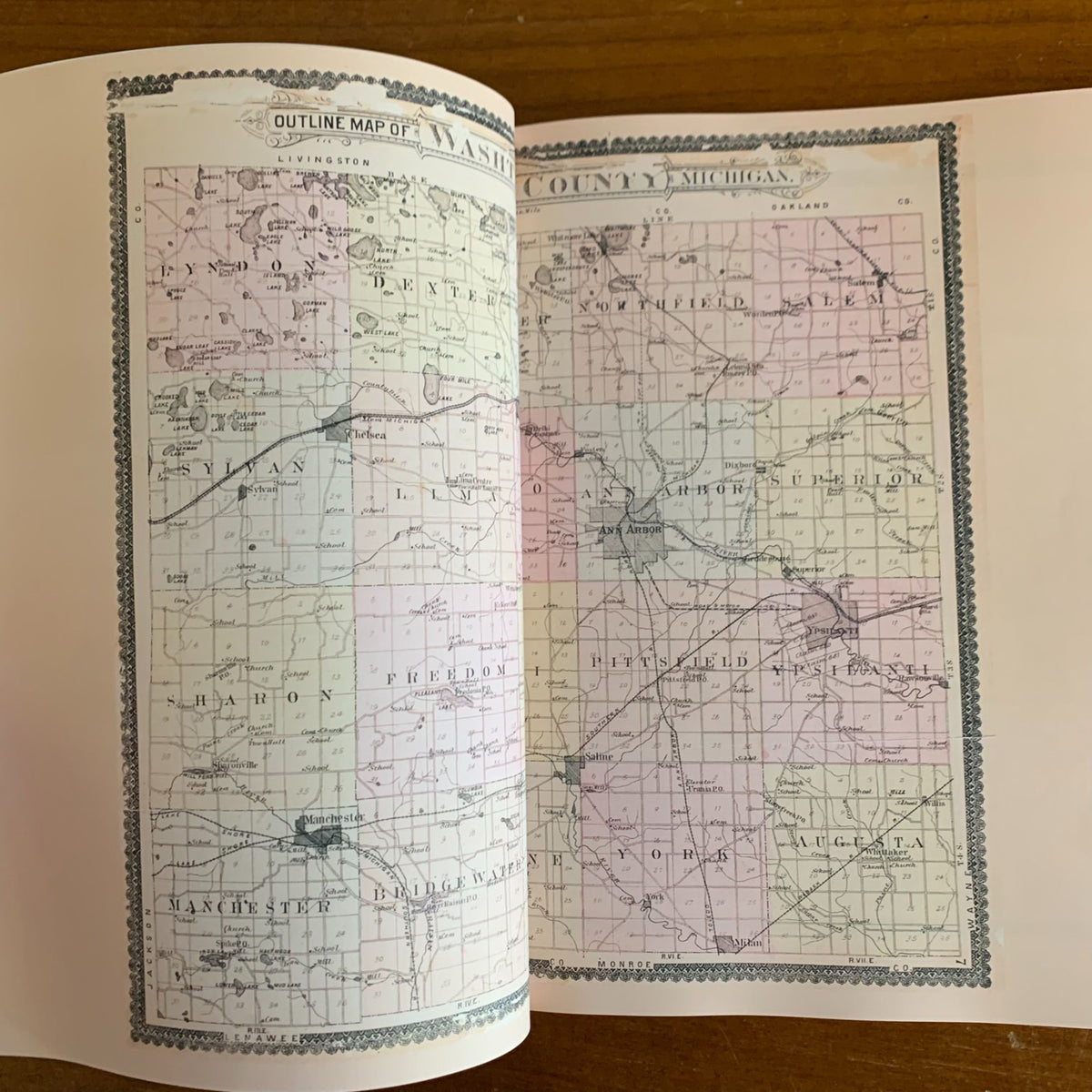 1895 Standard Atlas and Plat Book of Washtenaw County, Michigan