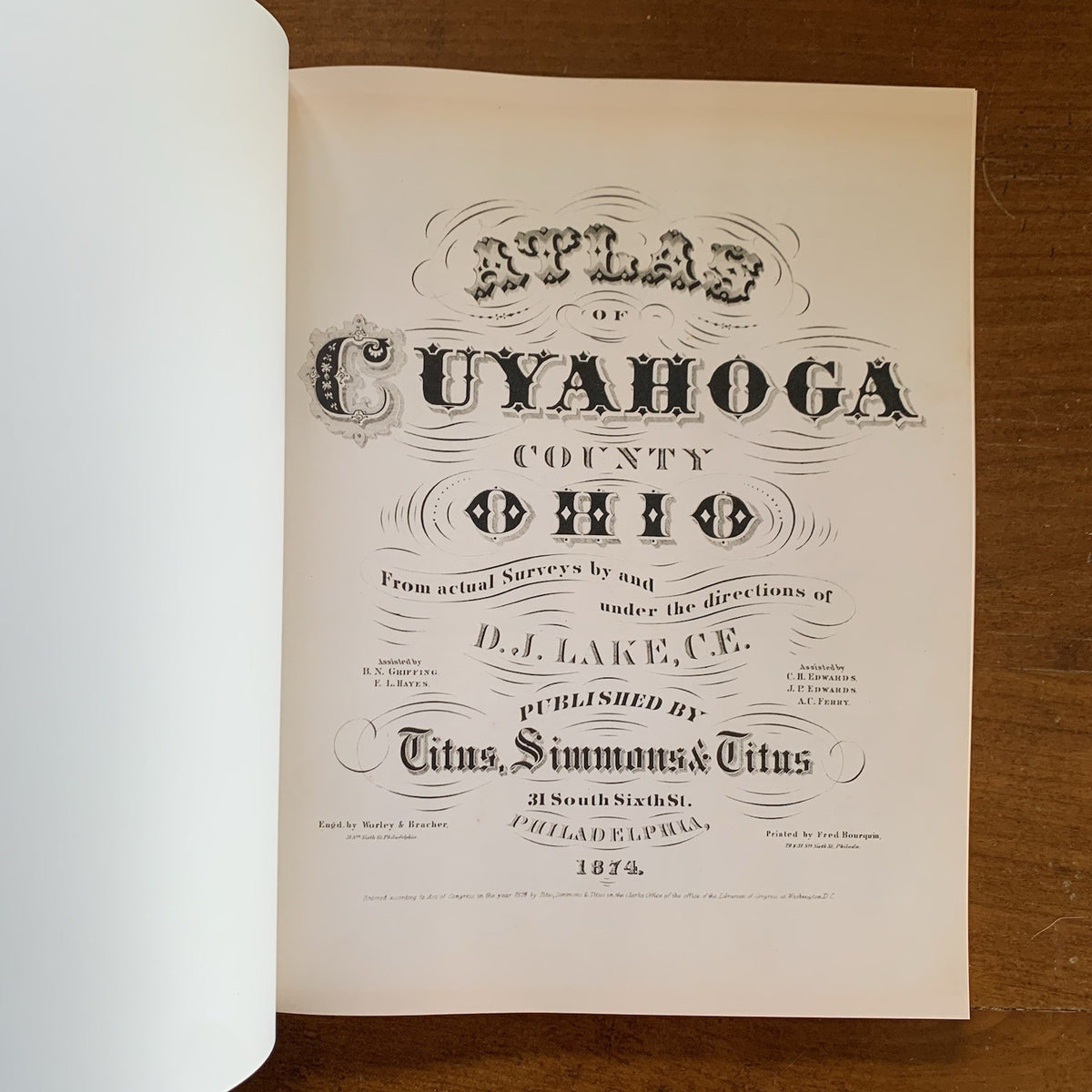1874 Atlas of Cuyahoga County, Ohio (Cleveland)