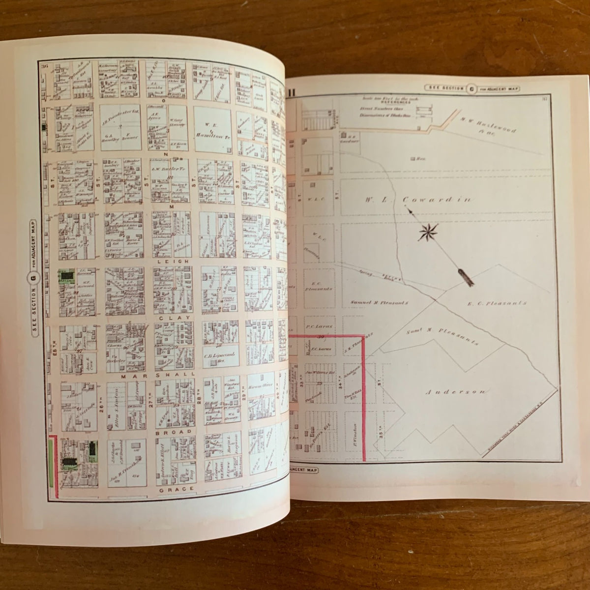 1877 Illustrated Atlas of the City of Richmond Virginia Post Civil War